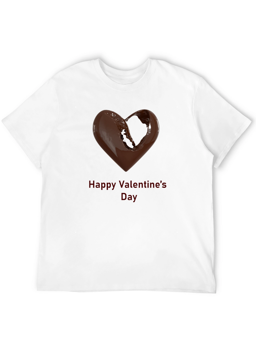 Chocolate Heart Valentines Day Graphic T-Shirt