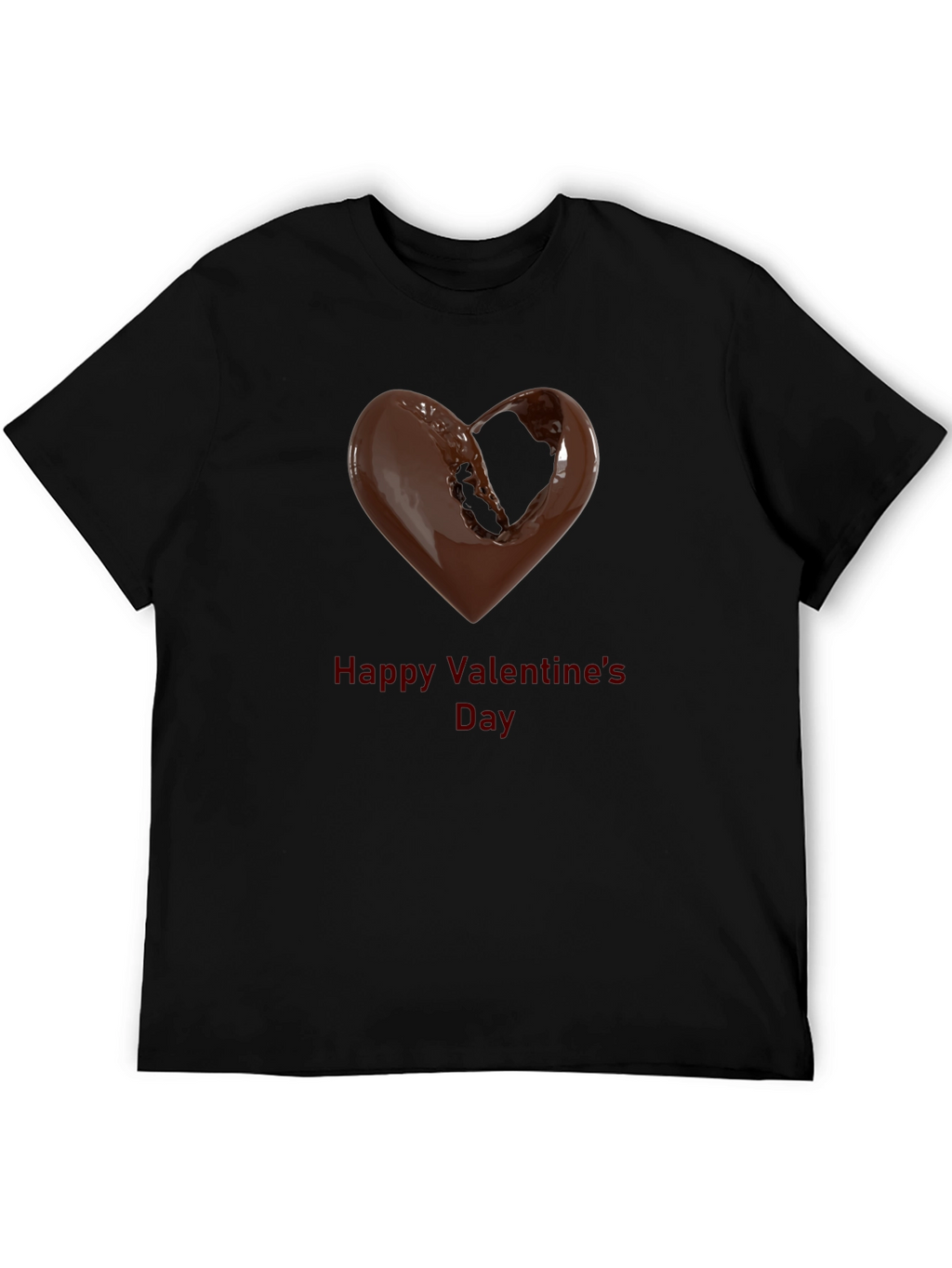 Chocolate Heart Valentines Day Graphic T-Shirt