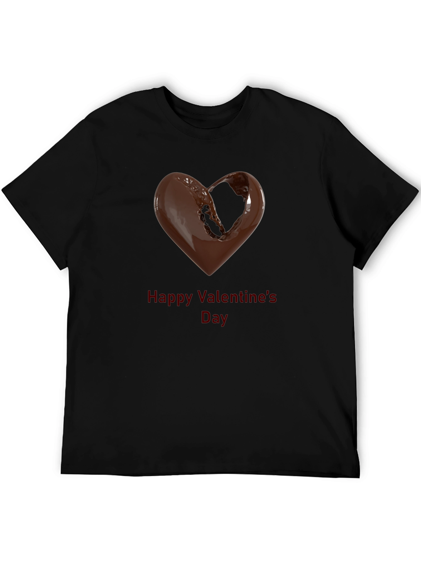 Chocolate Heart Valentines Day Graphic T-Shirt