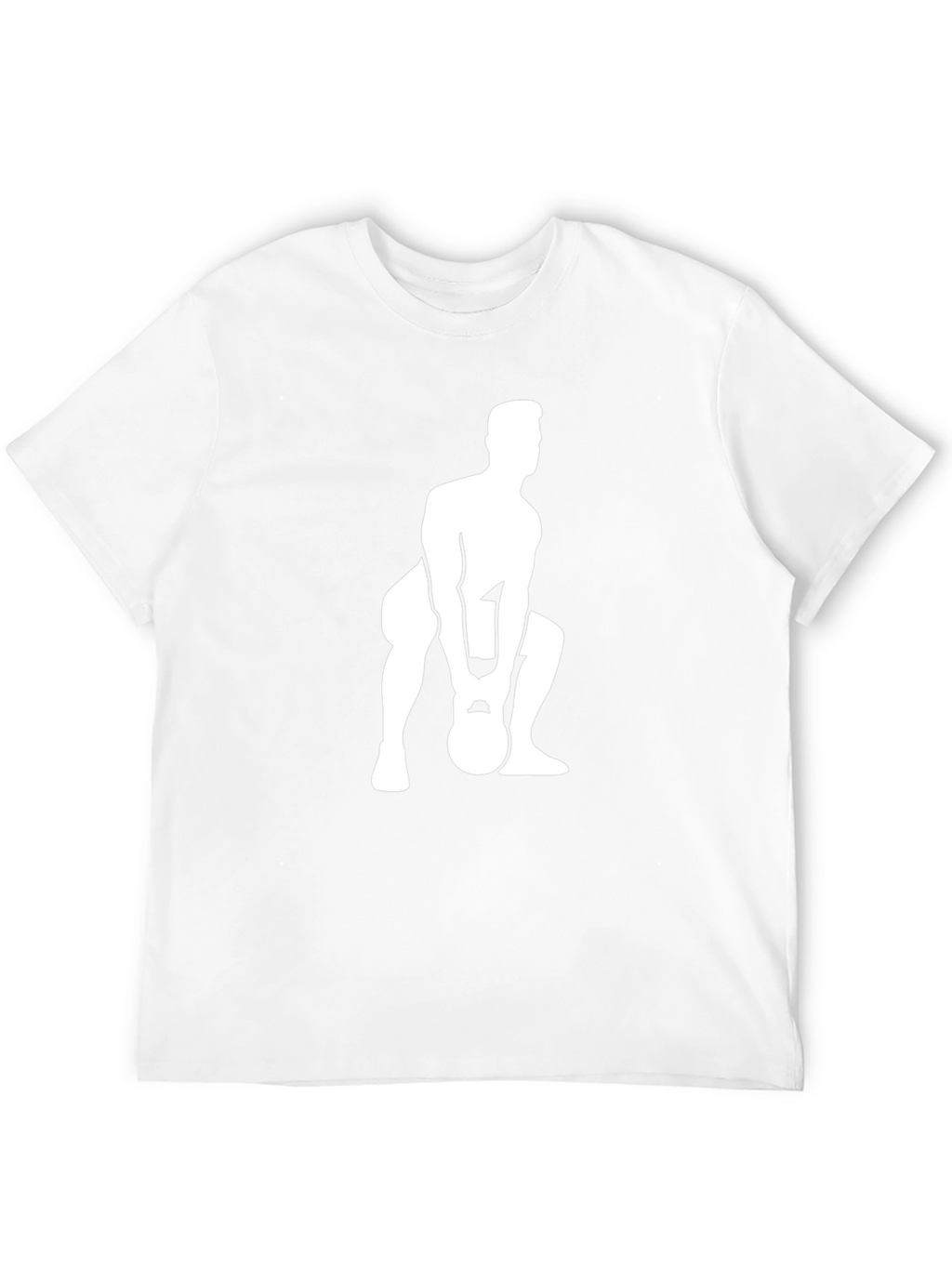 Mens Black T-Shirt with Kettlebell Workout Graphic