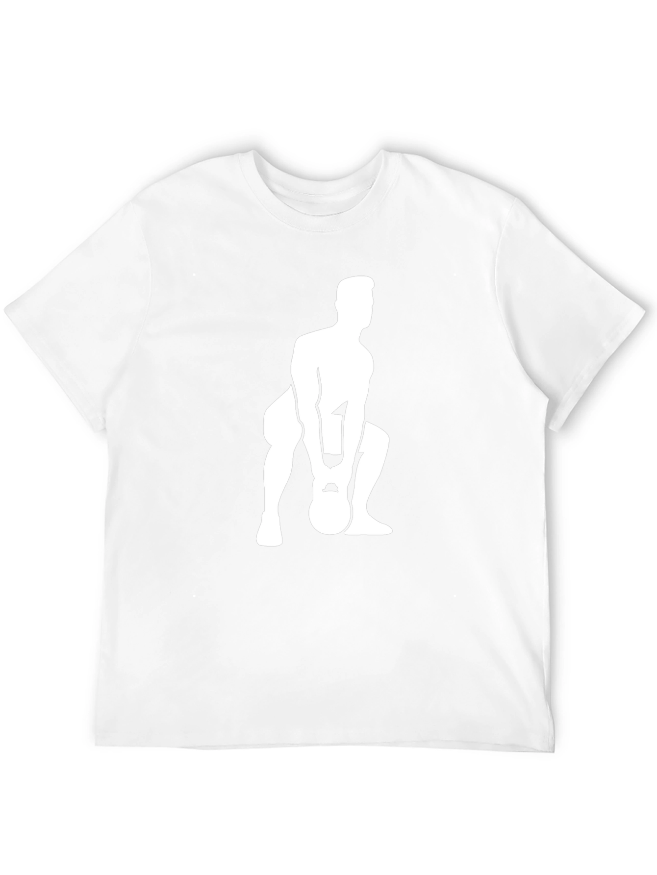 Mens Black T-Shirt with Kettlebell Workout Graphic