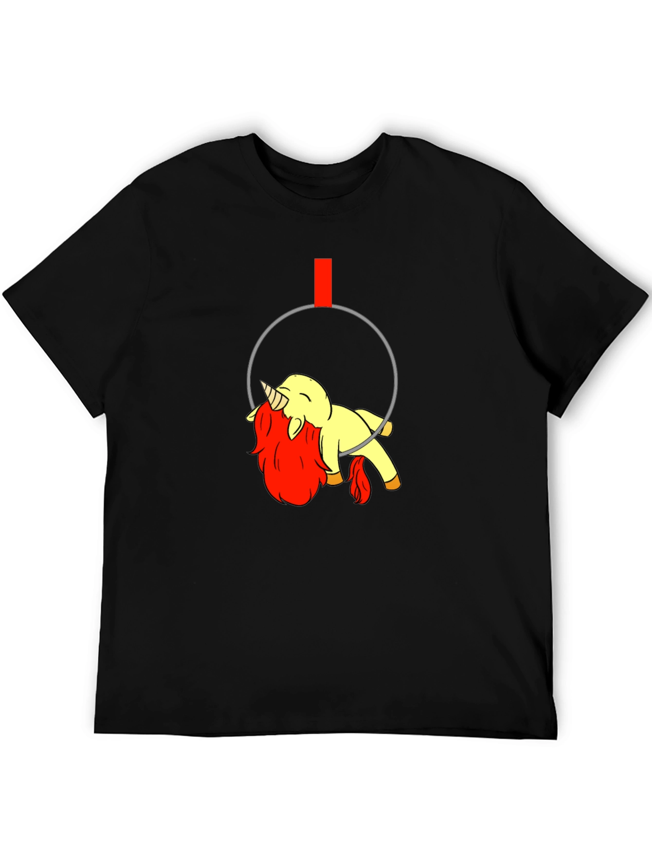 Unicorn Aerialist T-Shirt - Relaxed Fit Black Tee