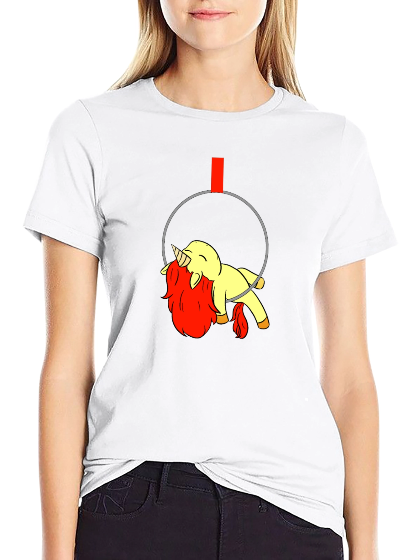 Unicorn Aerialist T-Shirt - Relaxed Fit Black Tee