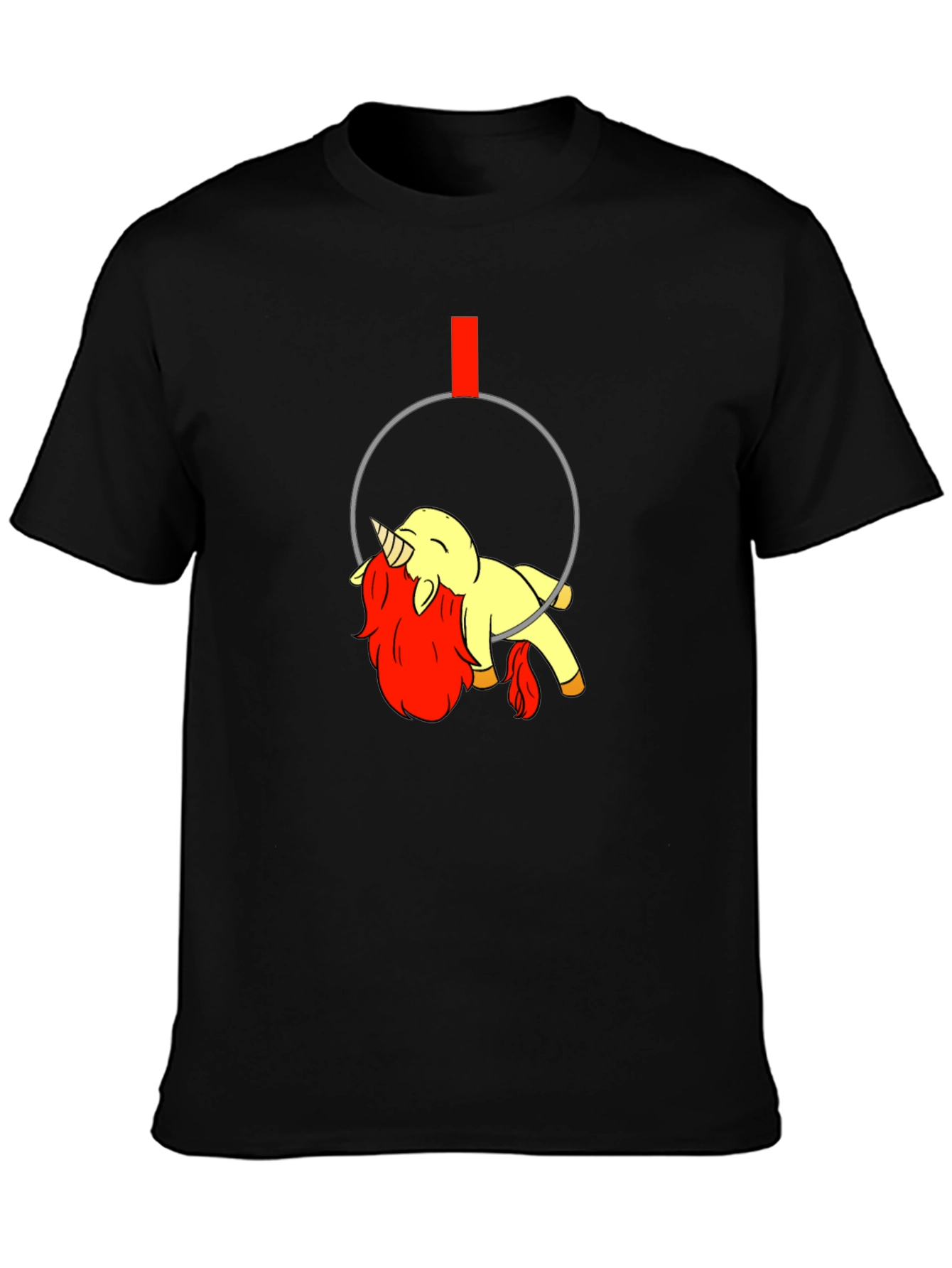 Unicorn Aerialist T-Shirt - Relaxed Fit Black Tee
