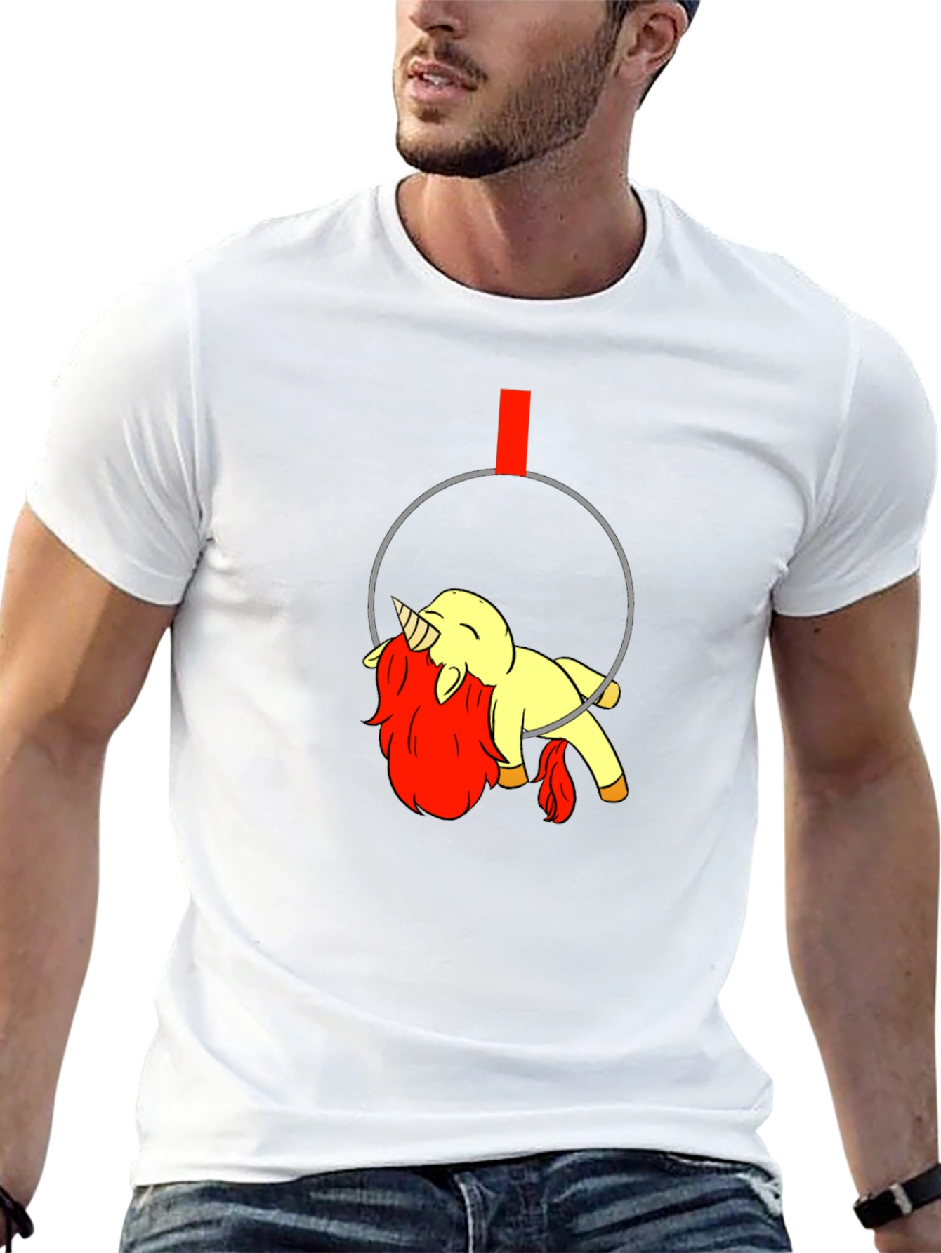Unicorn Aerialist T-Shirt - Relaxed Fit Black Tee