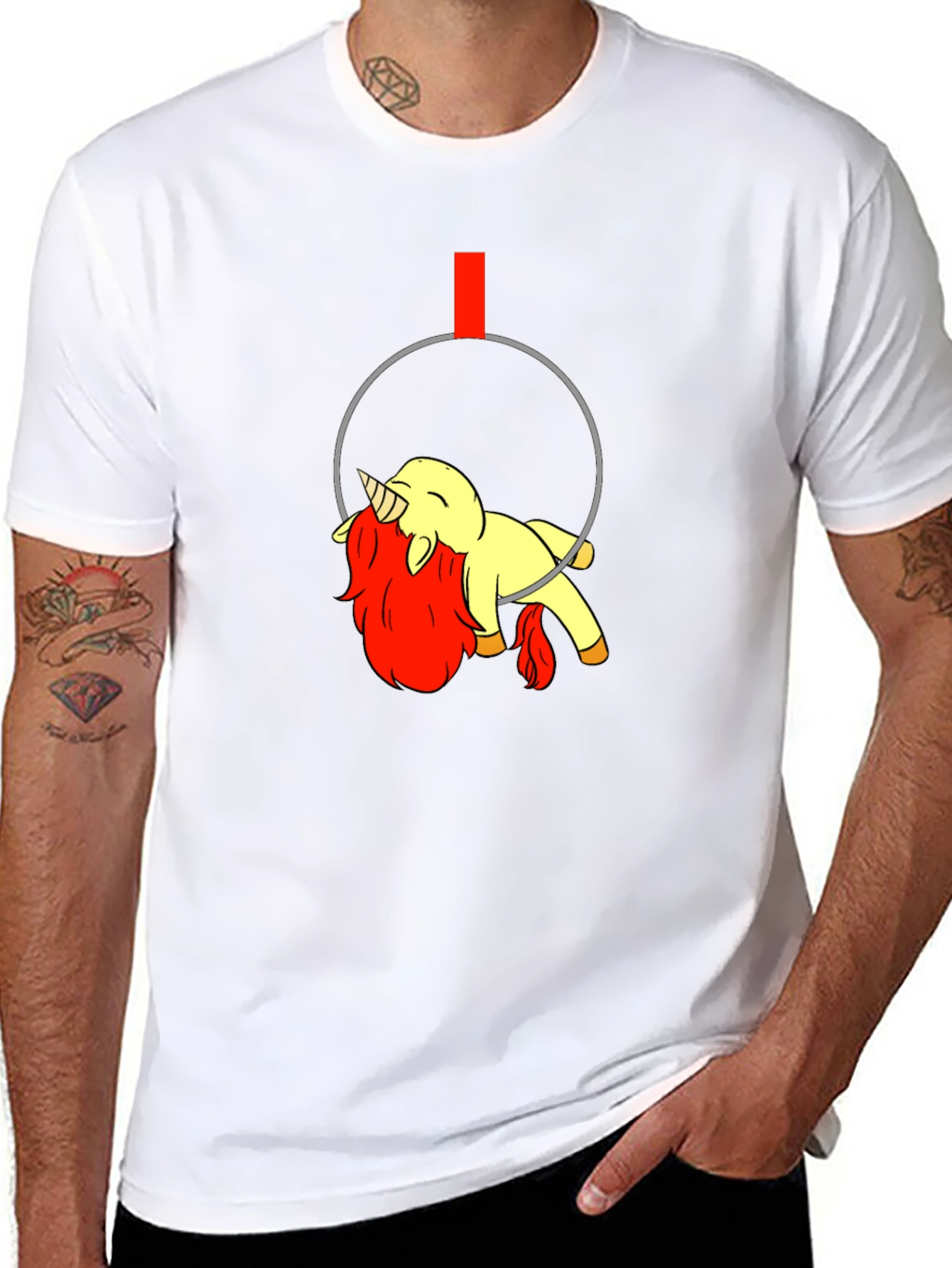 Unicorn Aerialist T-Shirt - Relaxed Fit Black Tee