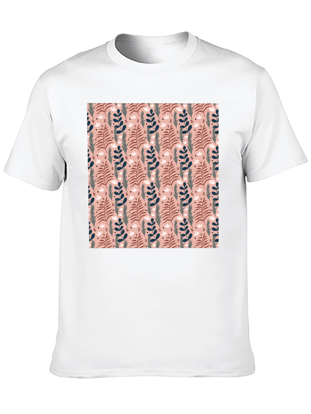 Floral Pattern Crew Neck T-Shirt