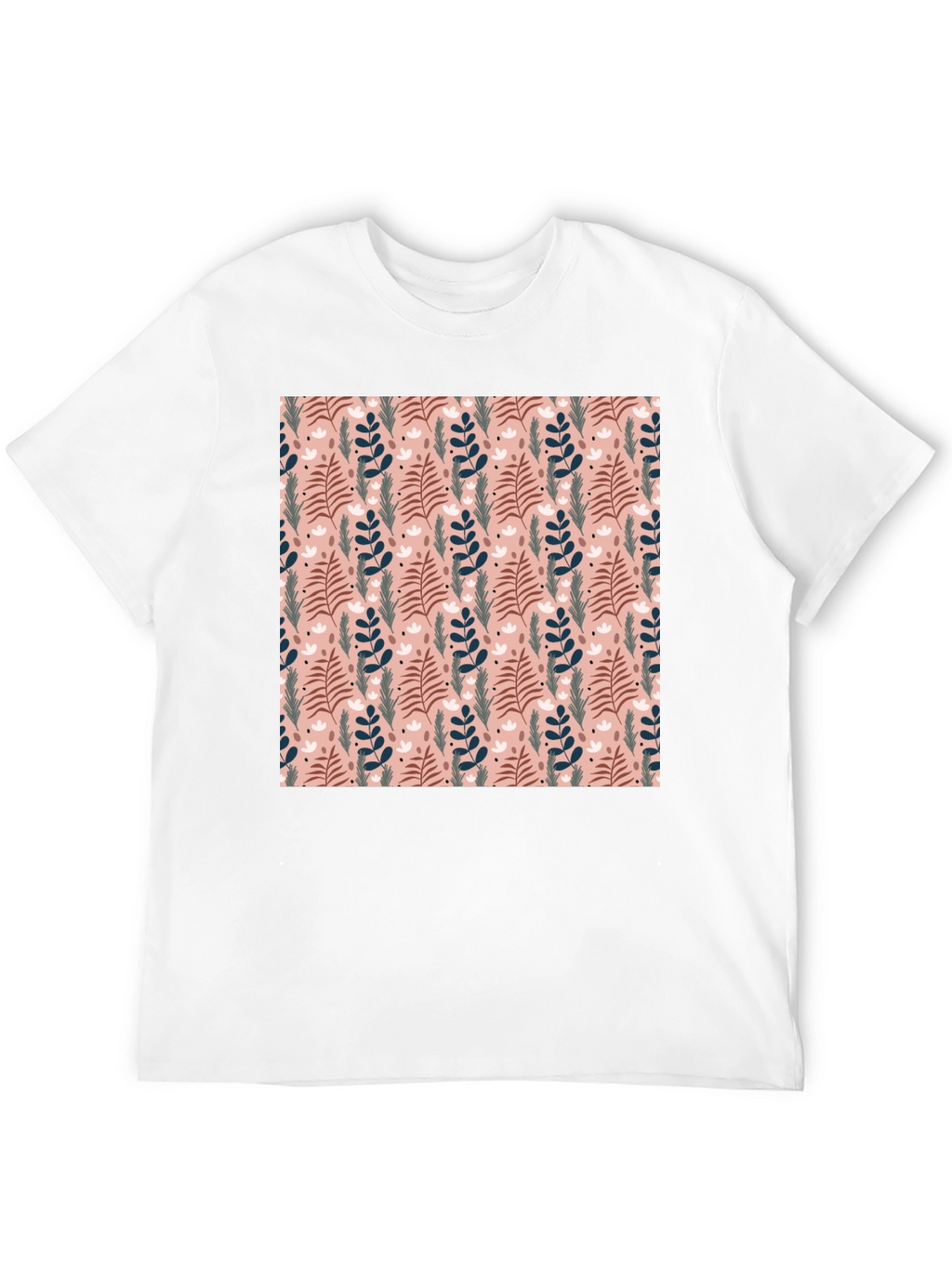 Floral Pattern Crew Neck T-Shirt