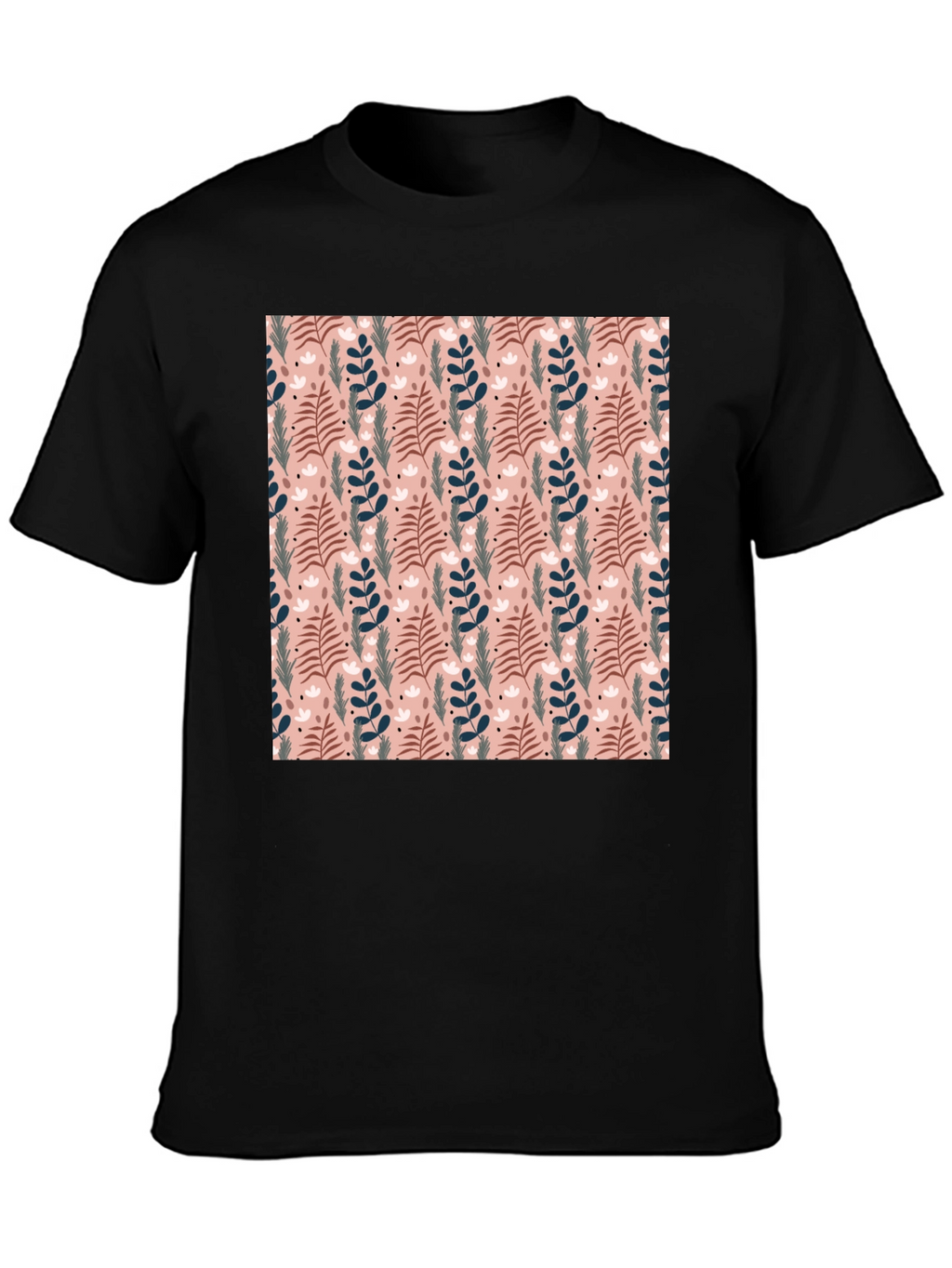 Floral Pattern Crew Neck T-Shirt