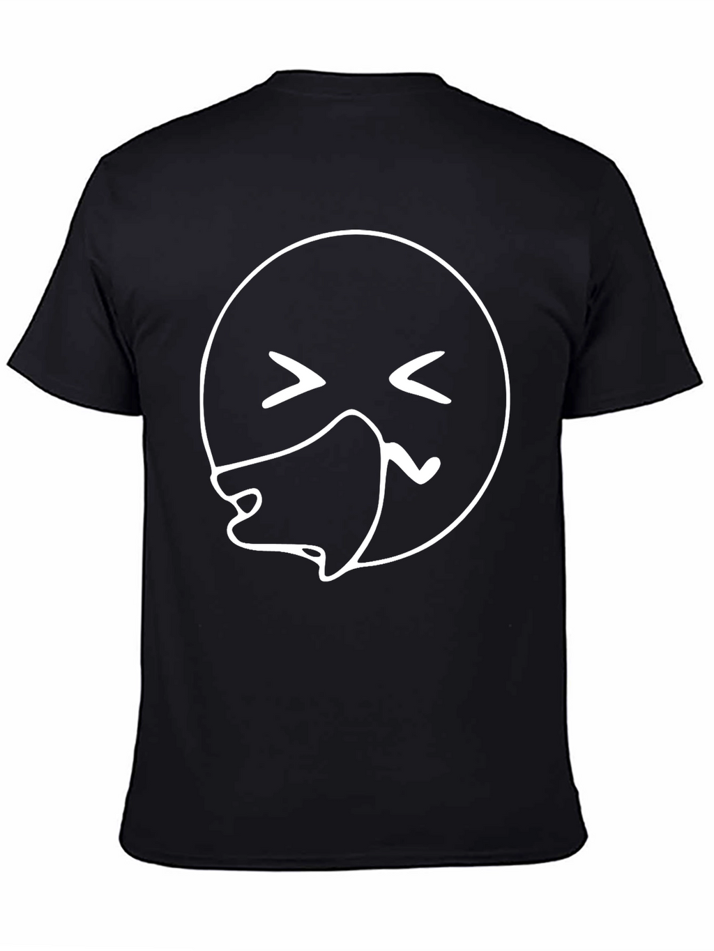 Sick Emoji Graphic Tee - Black Casual T-Shirt