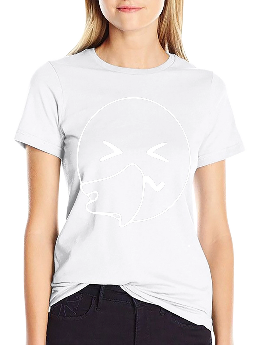 Sick Emoji Graphic Tee - Black Casual T-Shirt