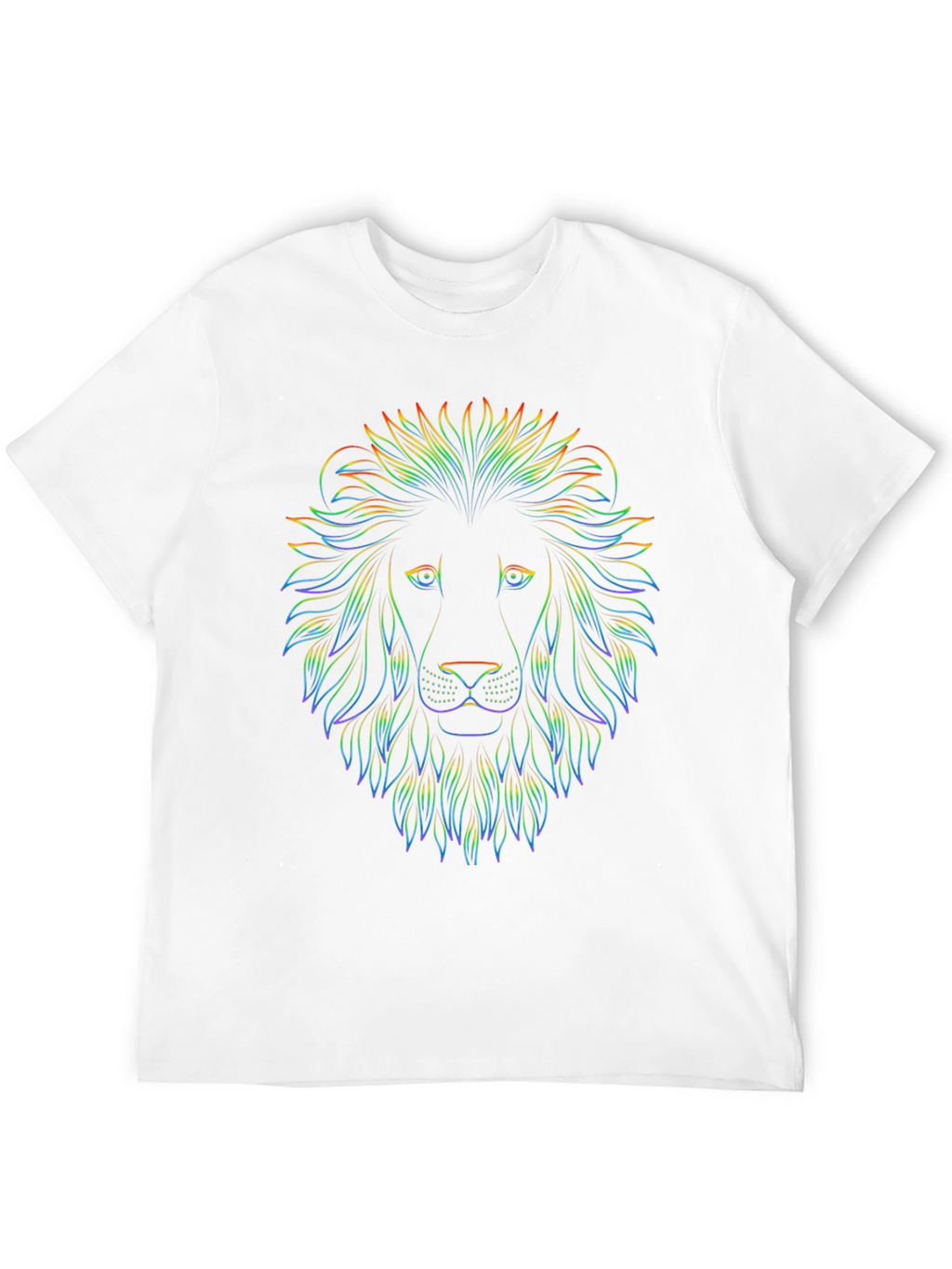 Rainbow Lion Graphic Black T-Shirt