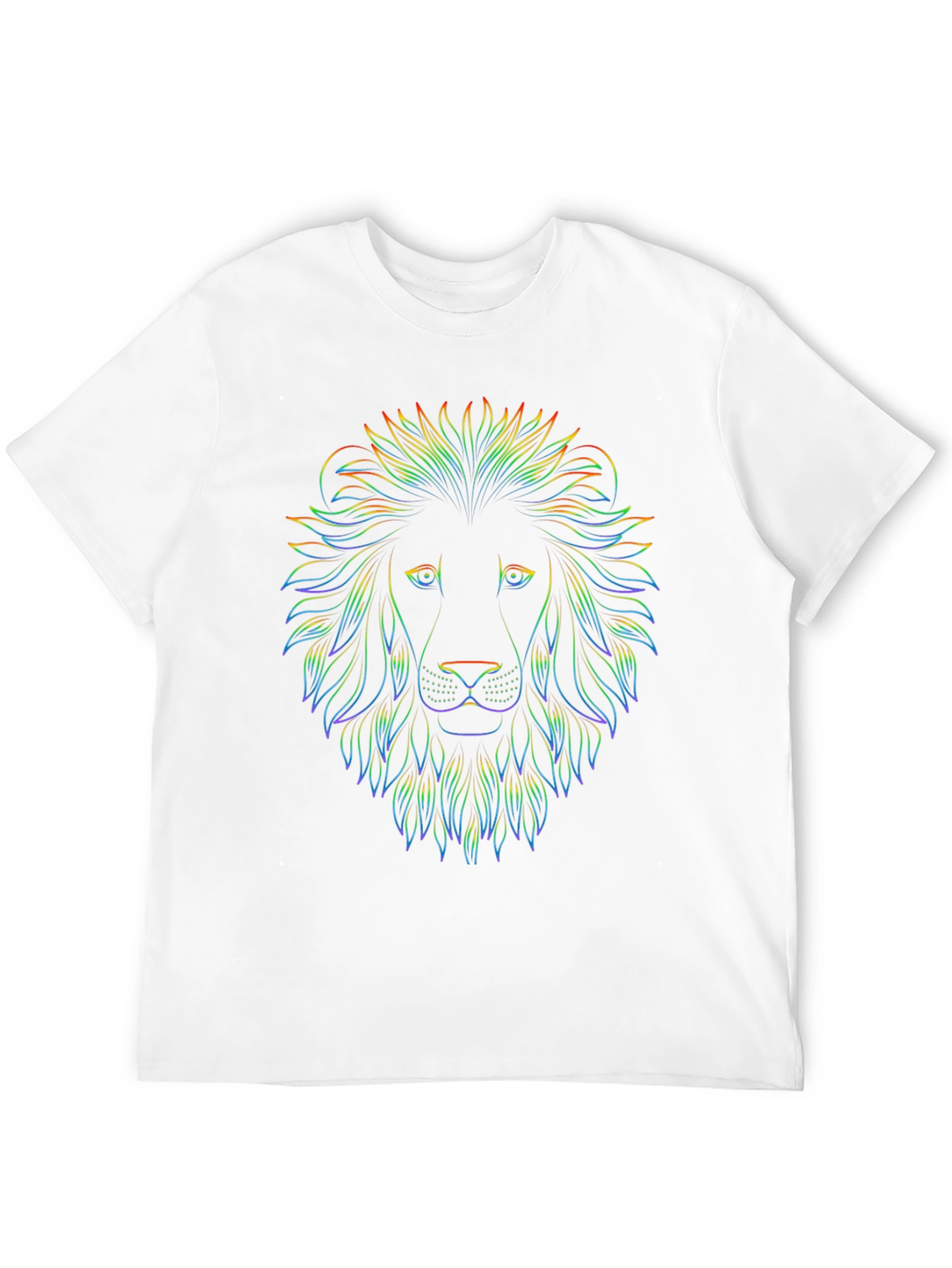 Rainbow Lion Graphic Black T-Shirt