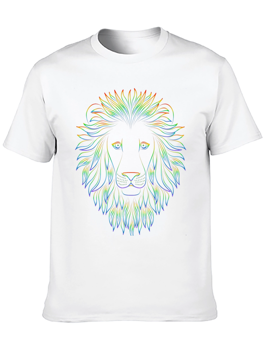 Rainbow Lion Graphic Black T-Shirt