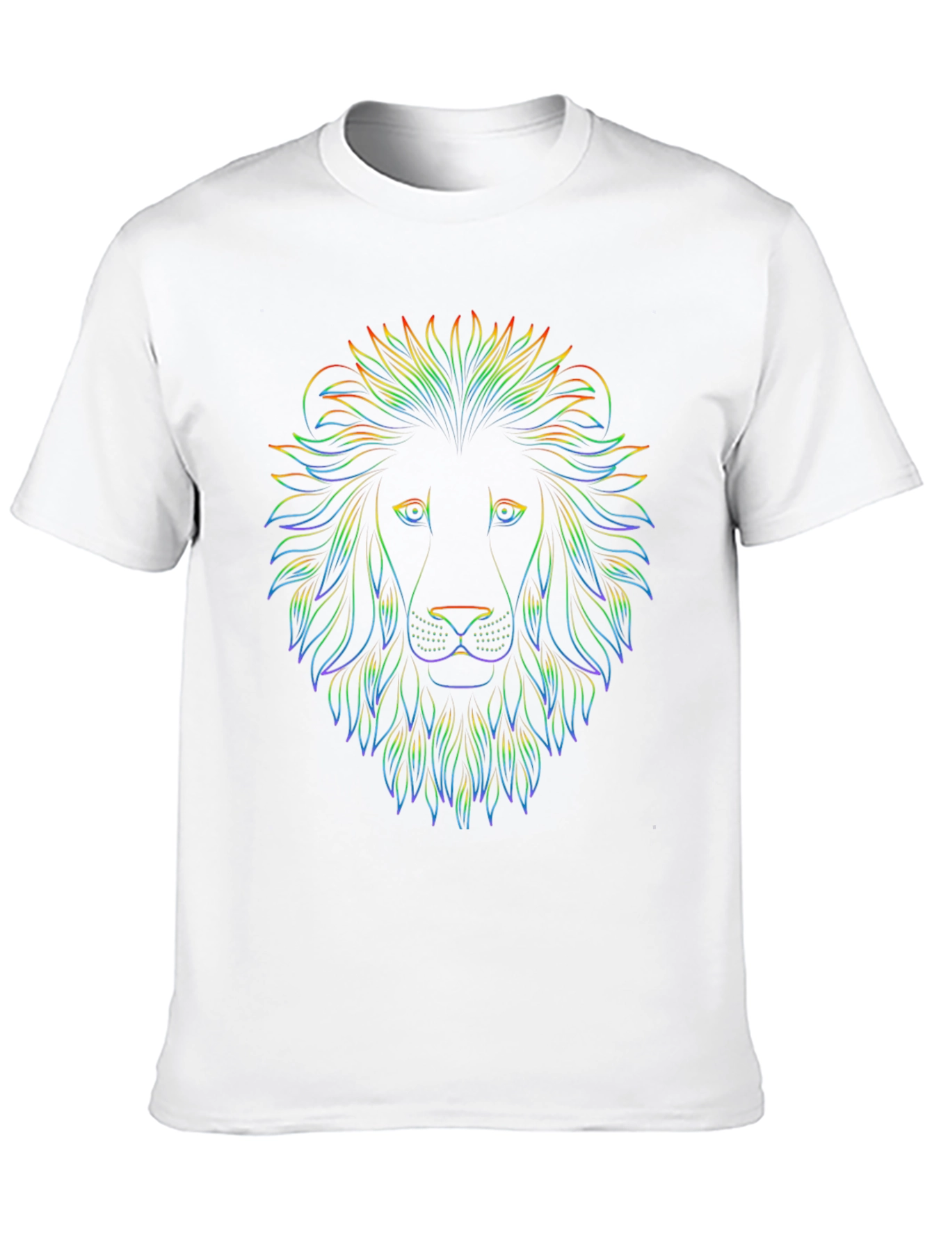 Rainbow Lion Graphic Black T-Shirt