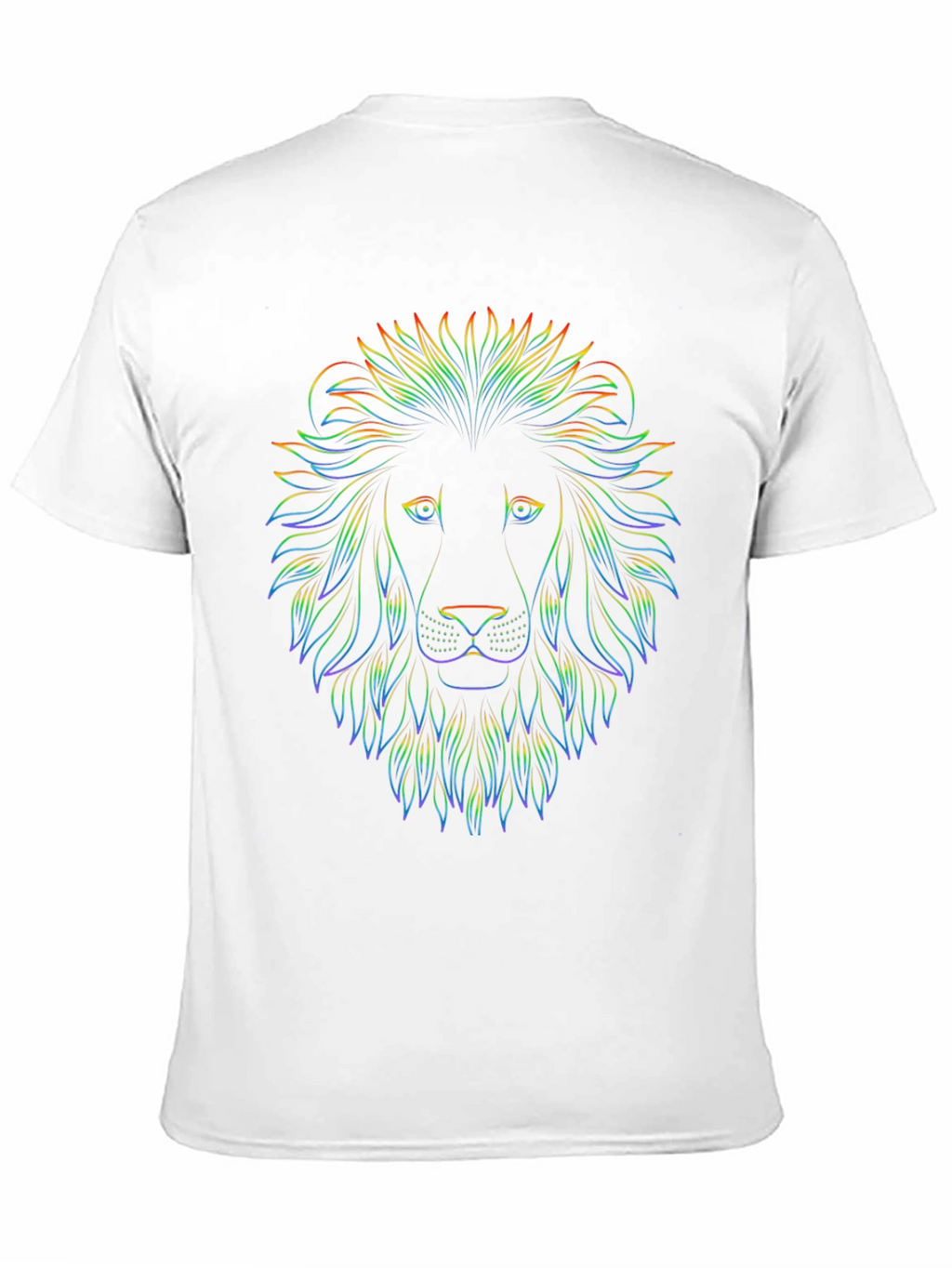 Rainbow Lion Graphic Black T-Shirt