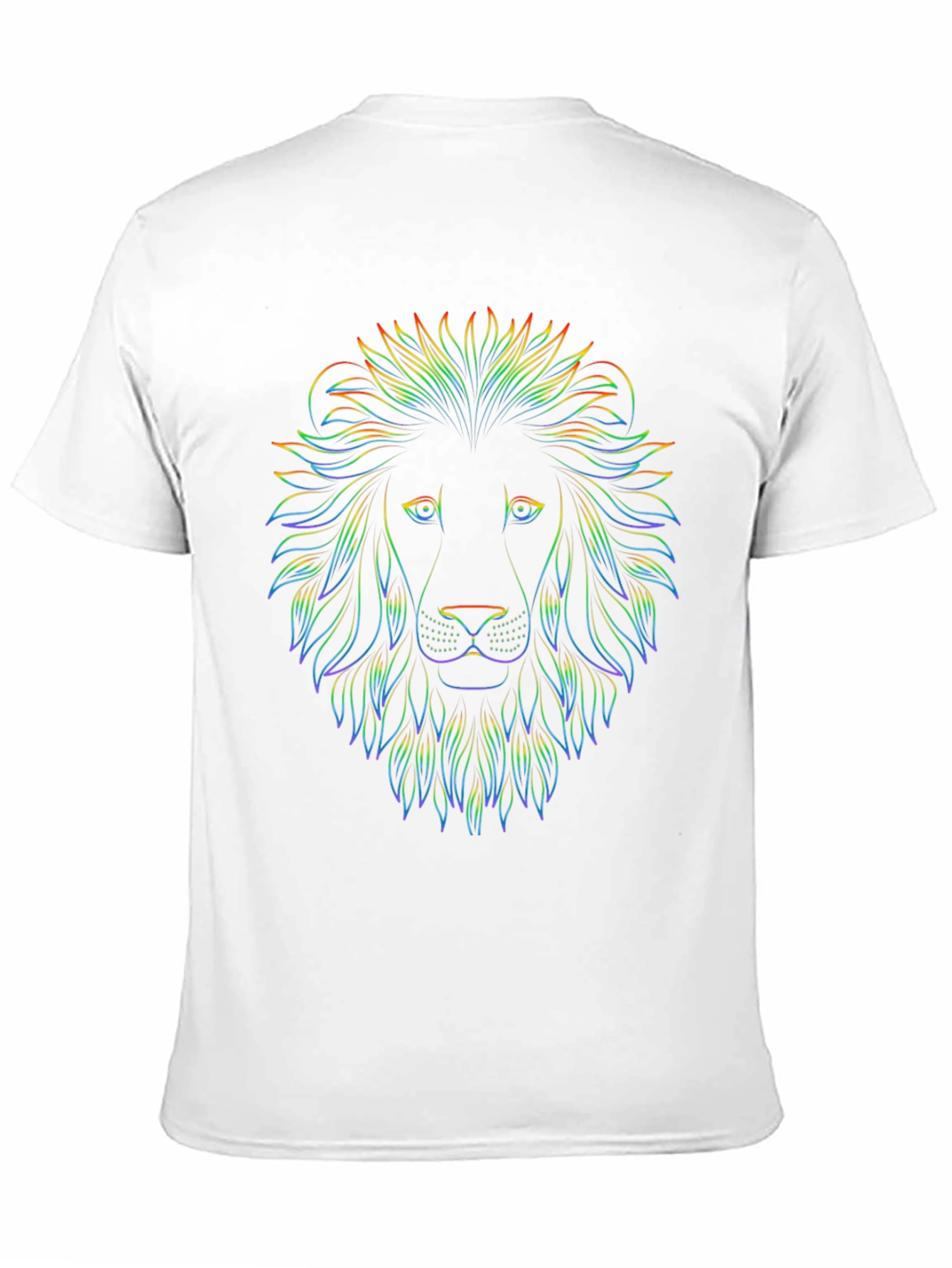 Rainbow Lion Graphic Black T-Shirt