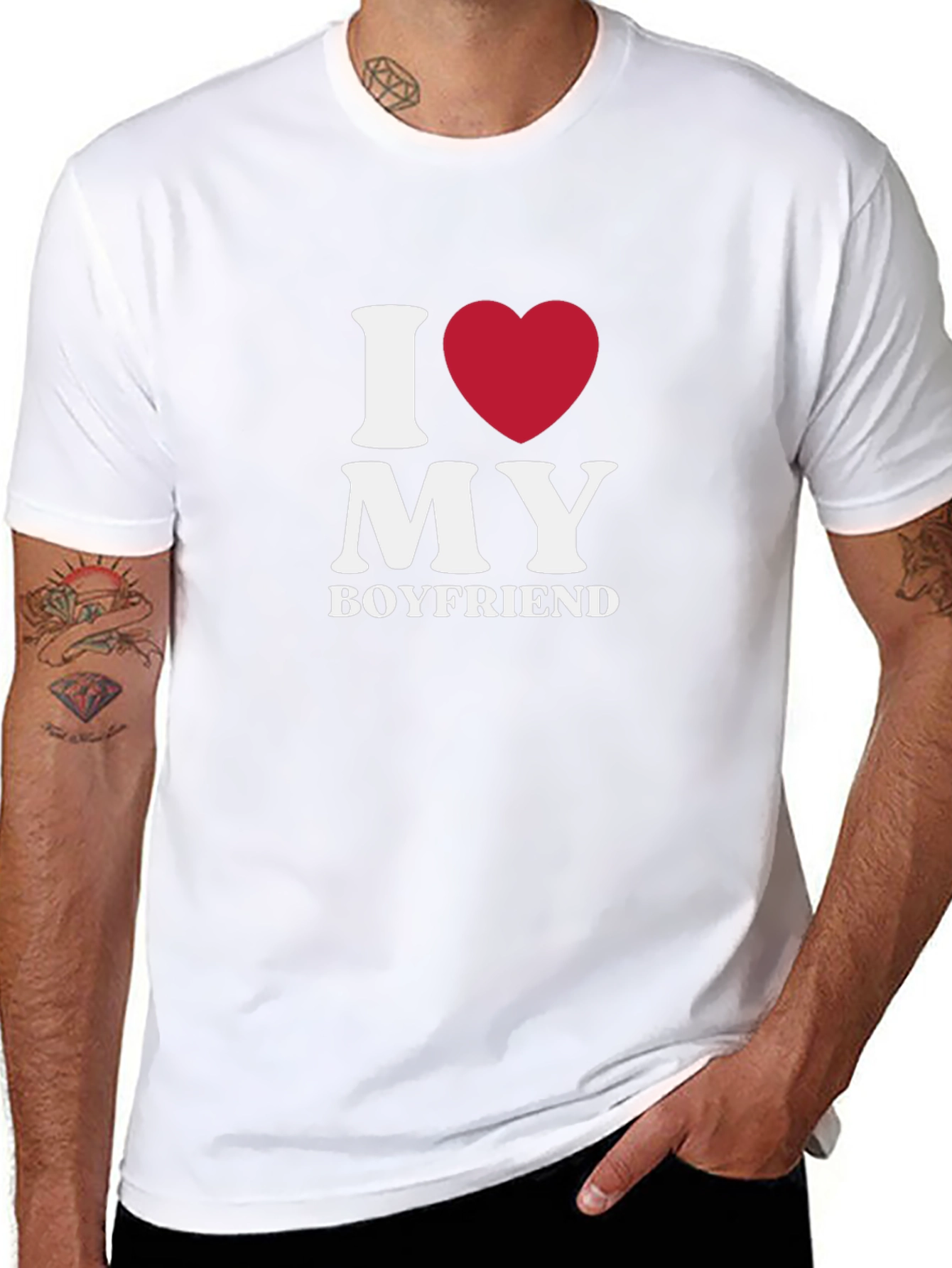 I Heart My Boyfriend T-Shirt - Novelty Graphic Tee
