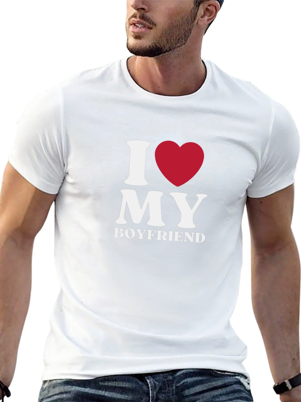 I Heart My Boyfriend T-Shirt - Novelty Graphic Tee