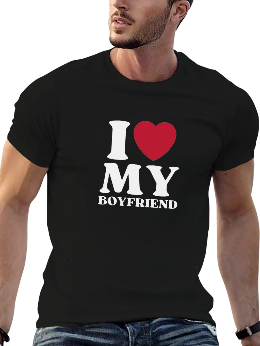 I Heart My Boyfriend T-Shirt - Novelty Graphic Tee