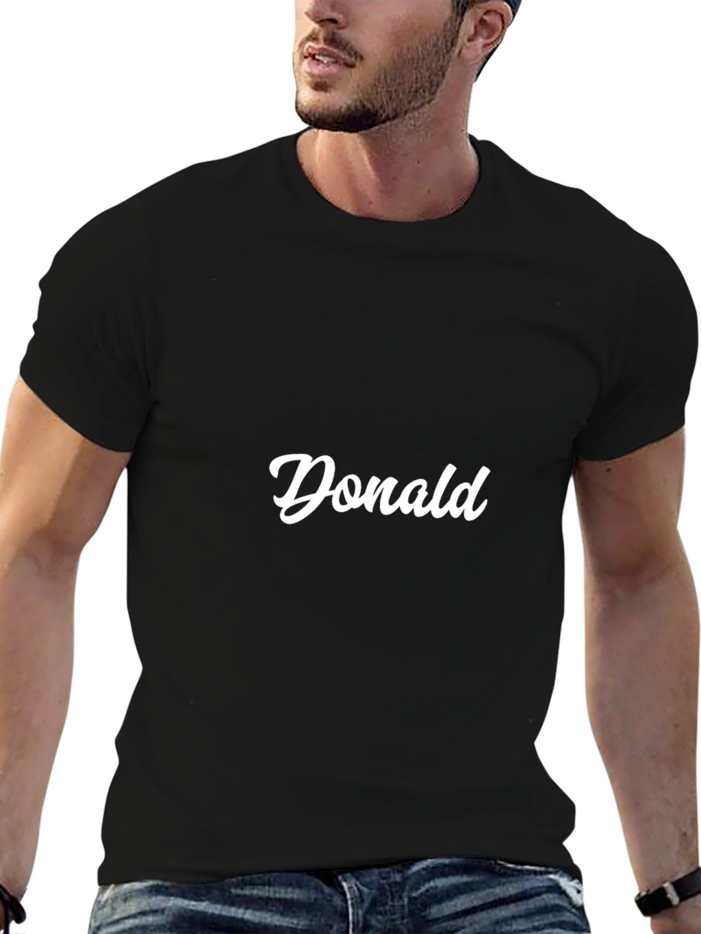 Personalized Donald Black T-Shirt