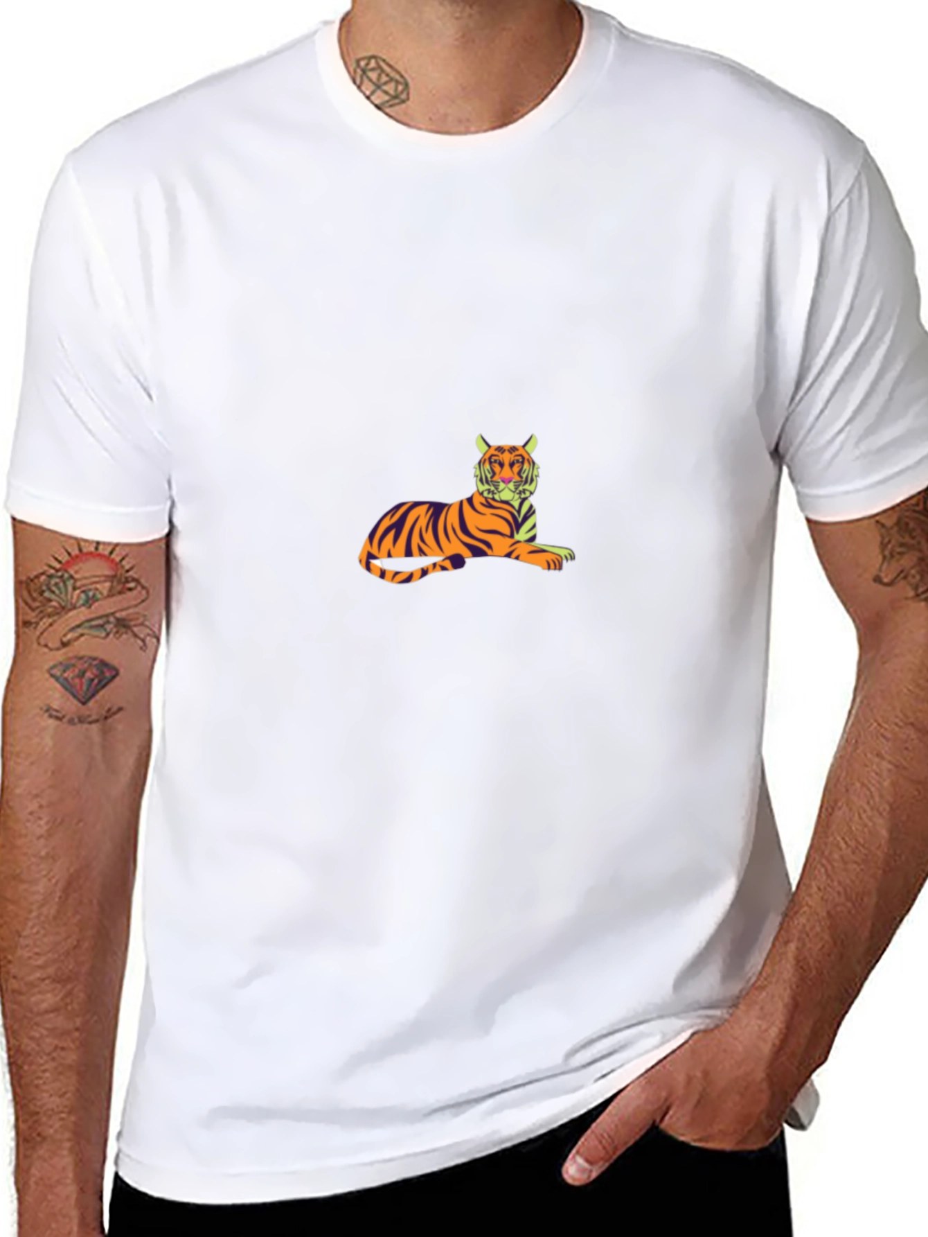 Cool Tiger Graphic Black T-Shirt