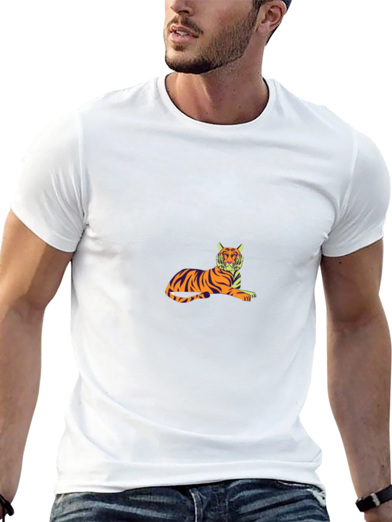 Cool Tiger Graphic Black T-Shirt