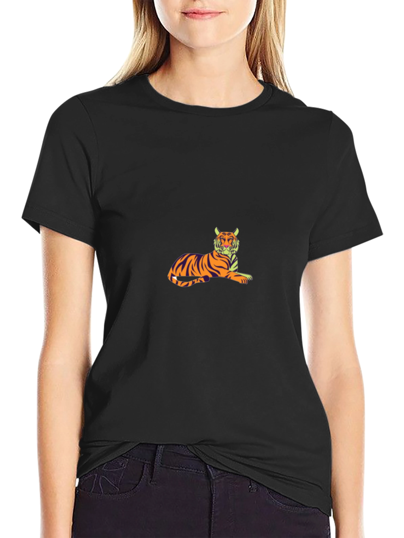 Cool Tiger Graphic Black T-Shirt
