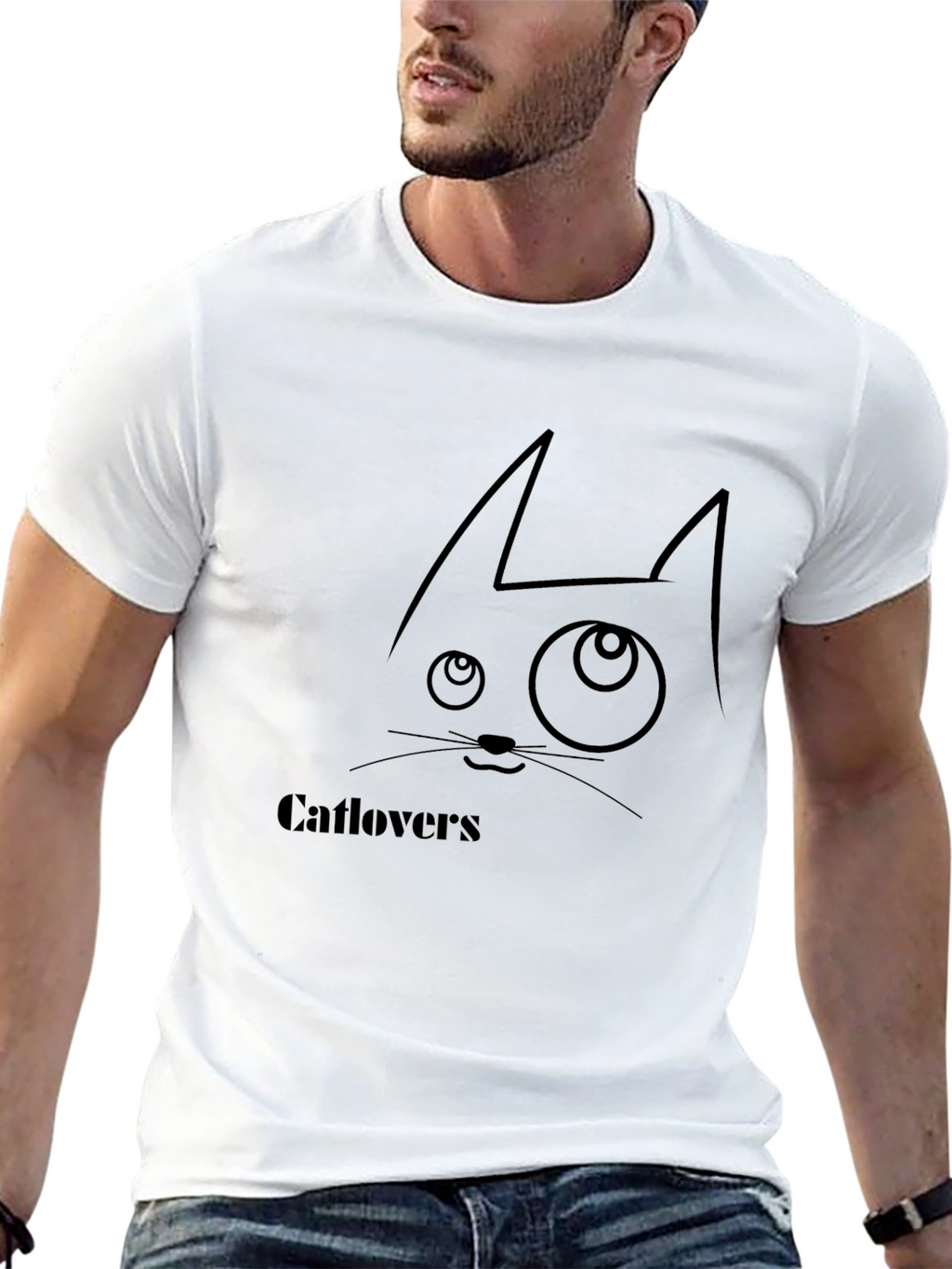 Catlovers Graphic Tee - Black