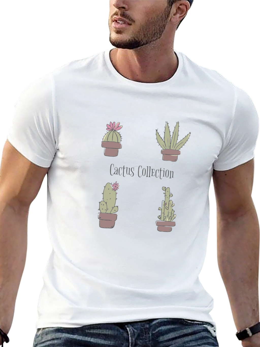 Cactus Collection Graphic Tee - Black