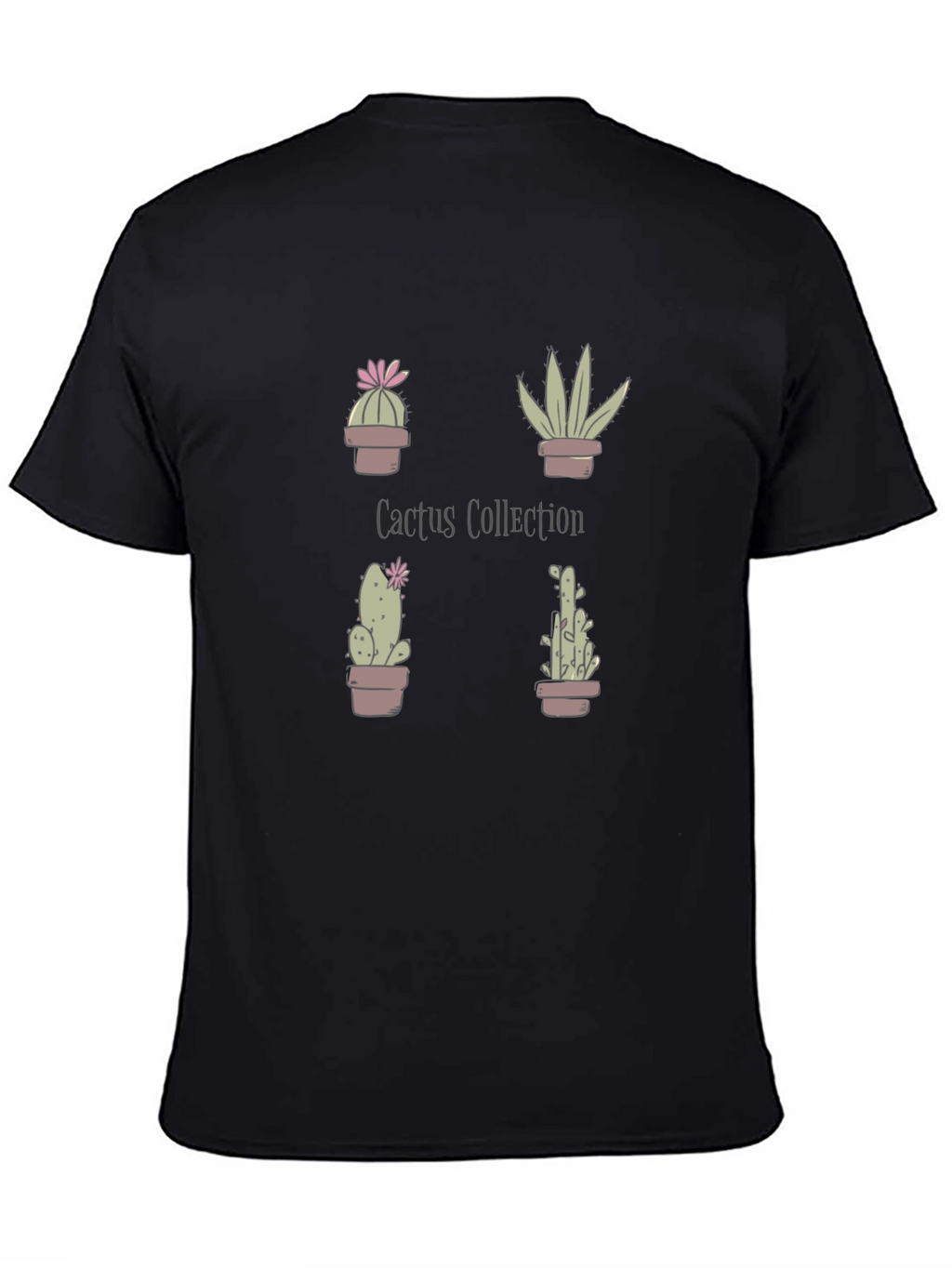 Cactus Collection Graphic Tee - Black