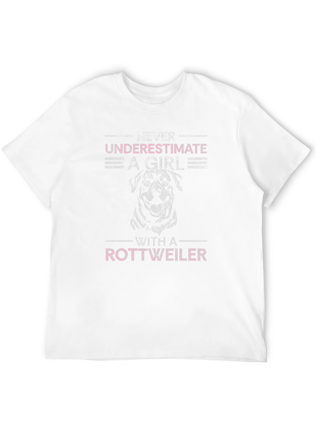 Never Underestimate A Girl Rottweiler T-Shirt