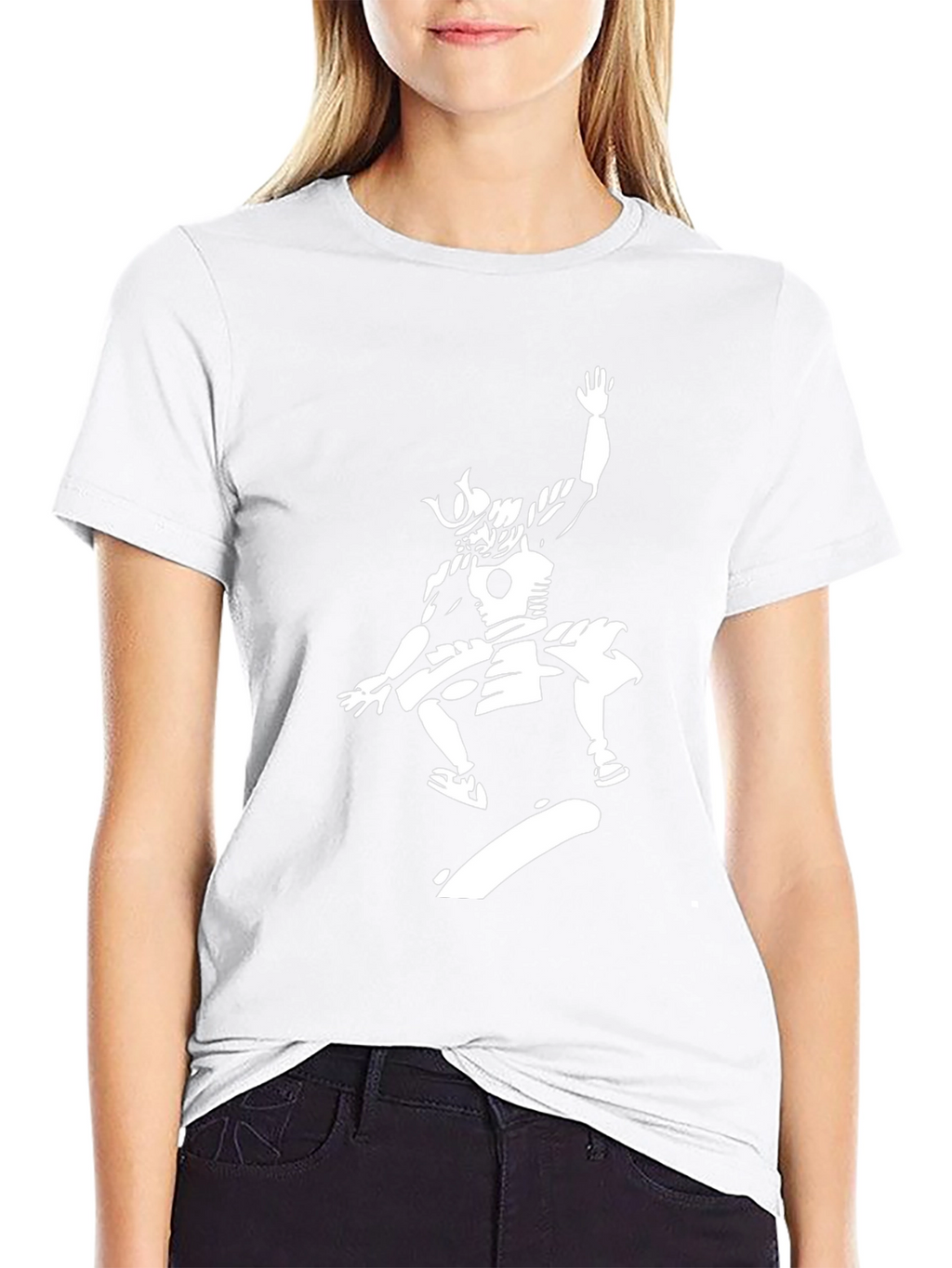 Samurai Skateboarder Graphic Black T-Shirt