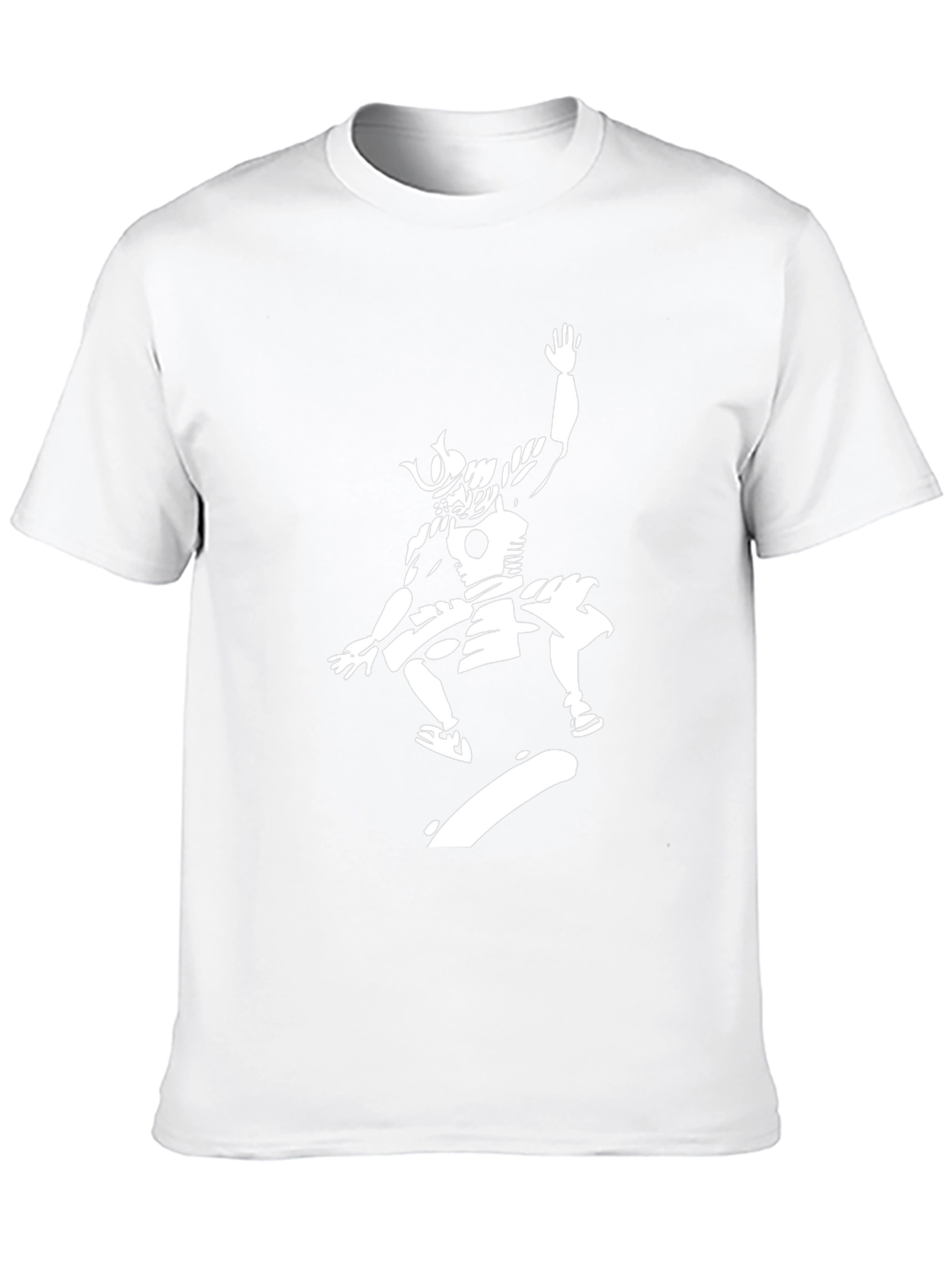 Samurai Skateboarder Graphic Black T-Shirt