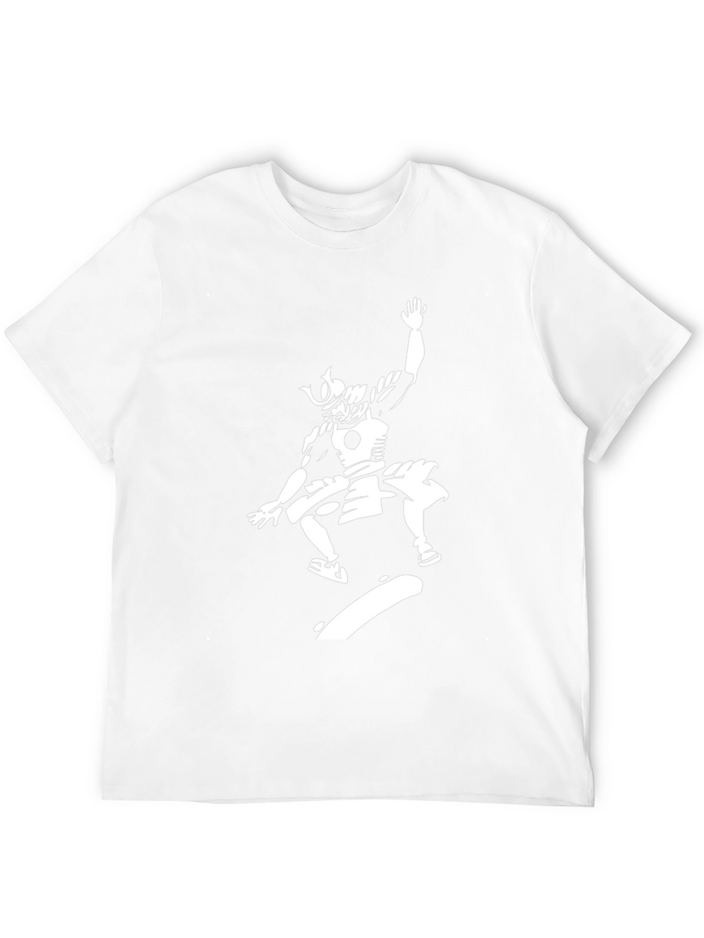 Samurai Skateboarder Graphic Black T-Shirt