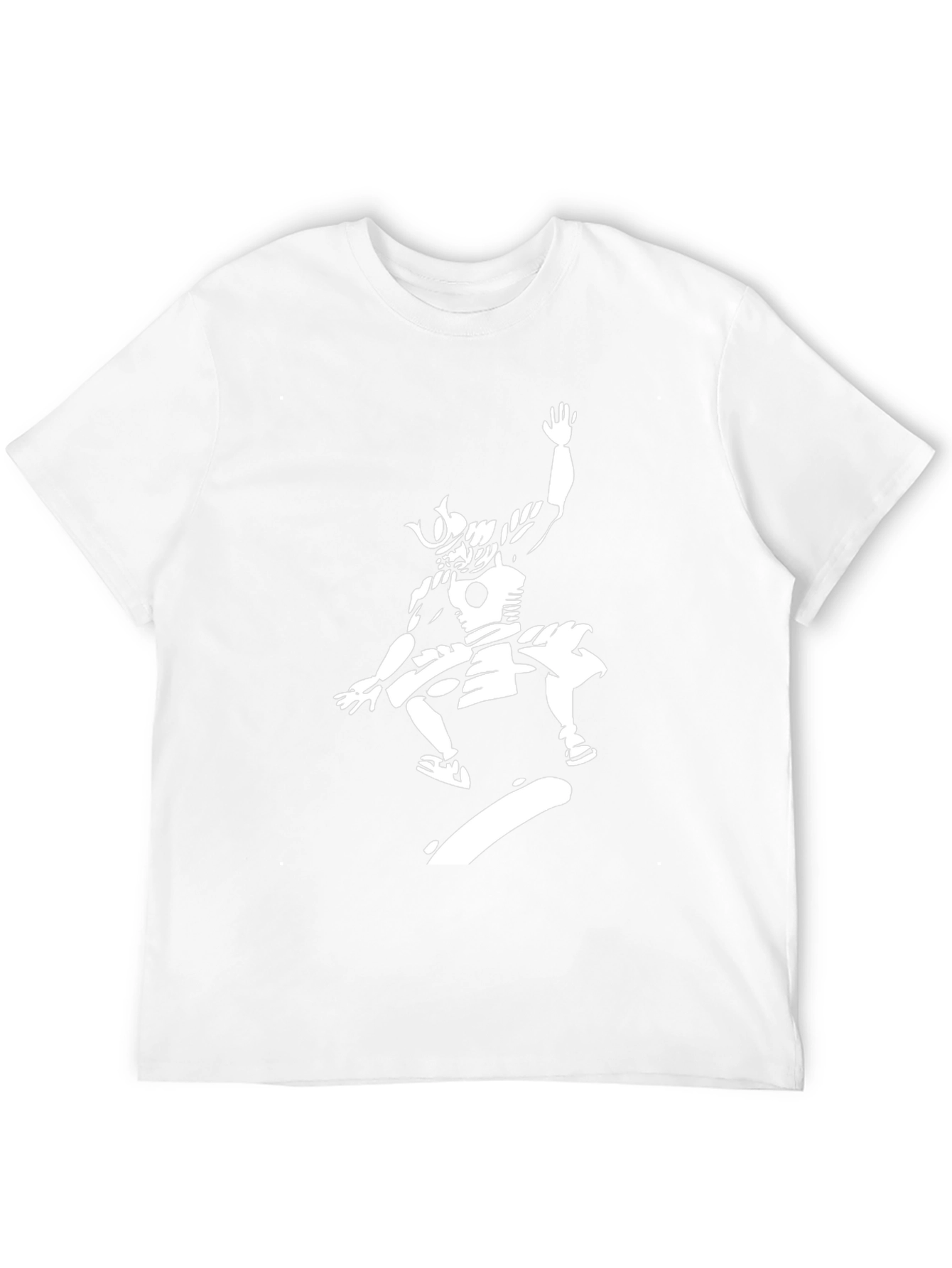 Samurai Skateboarder Graphic Black T-Shirt