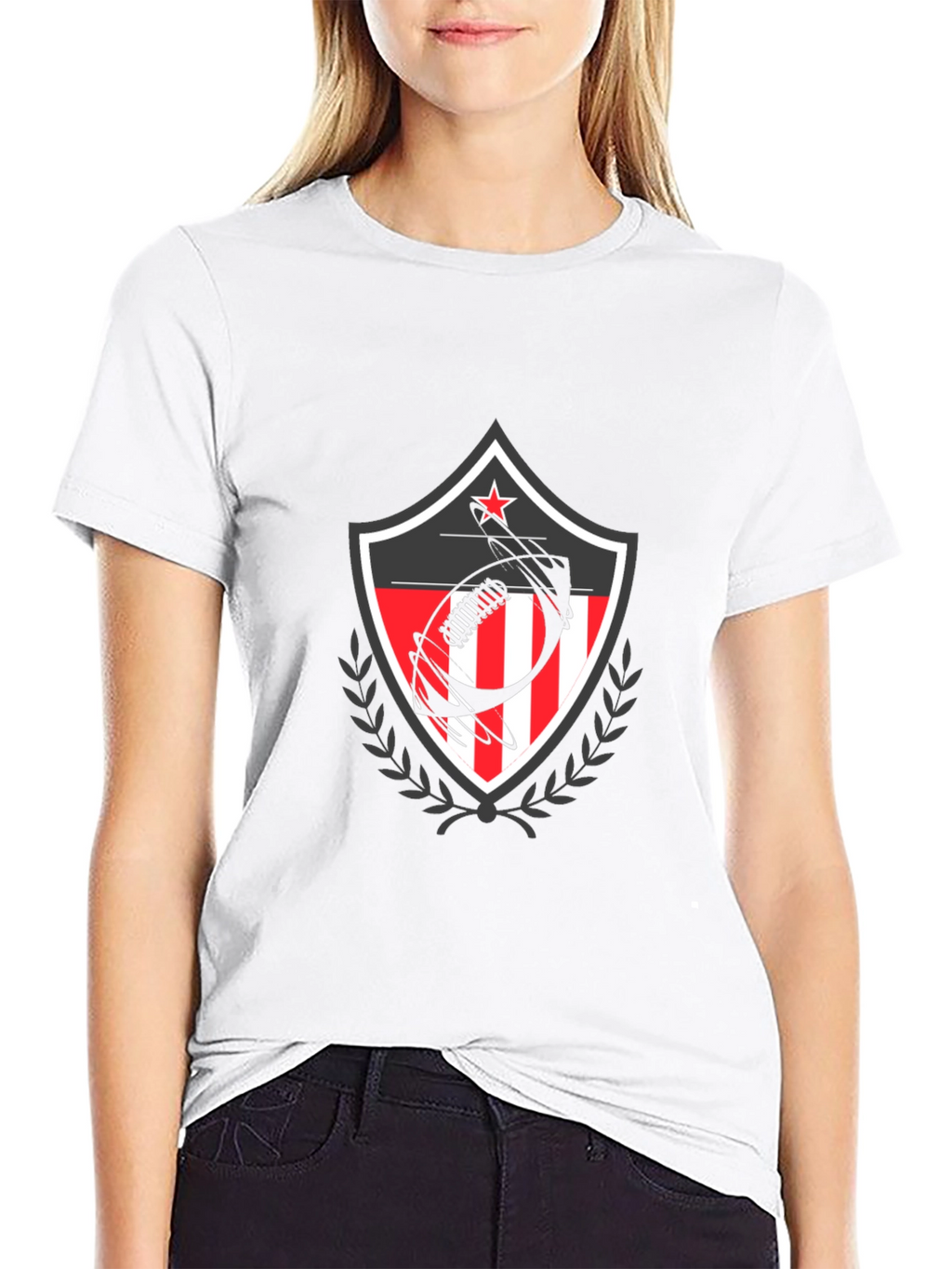 Patriotic Football Shield Graphic T-Shirt