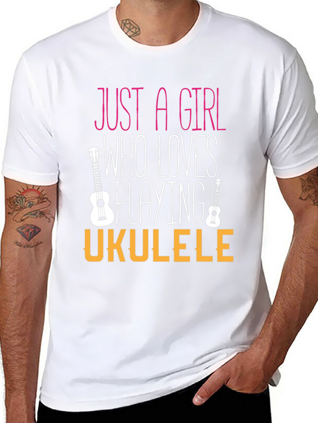 Just a Girl Who Loves Playing Ukulele T-Shirt