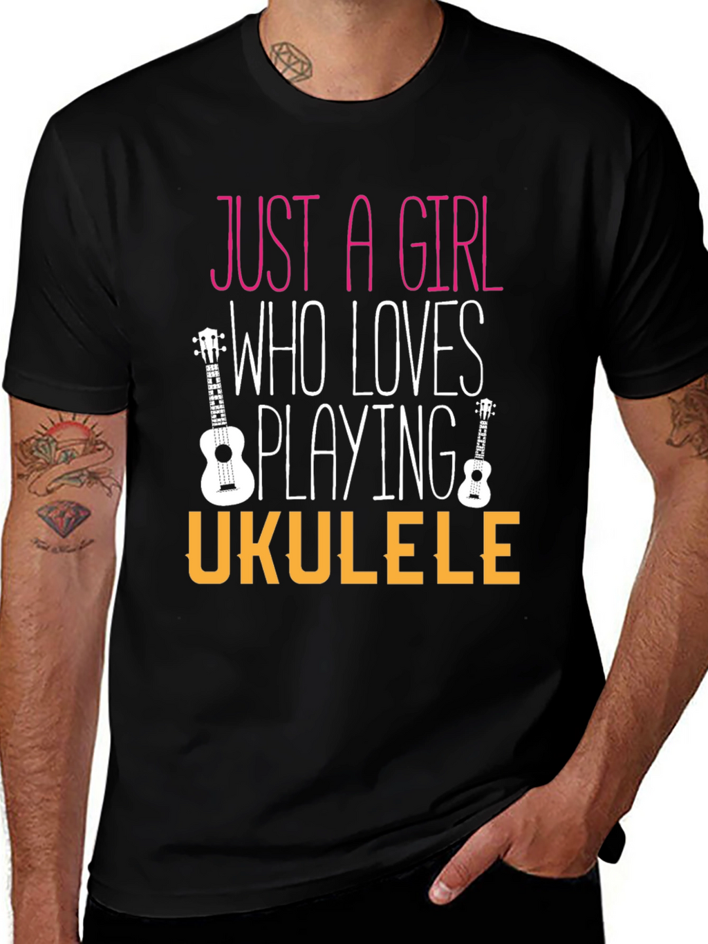 Just a Girl Who Loves Playing Ukulele T-Shirt