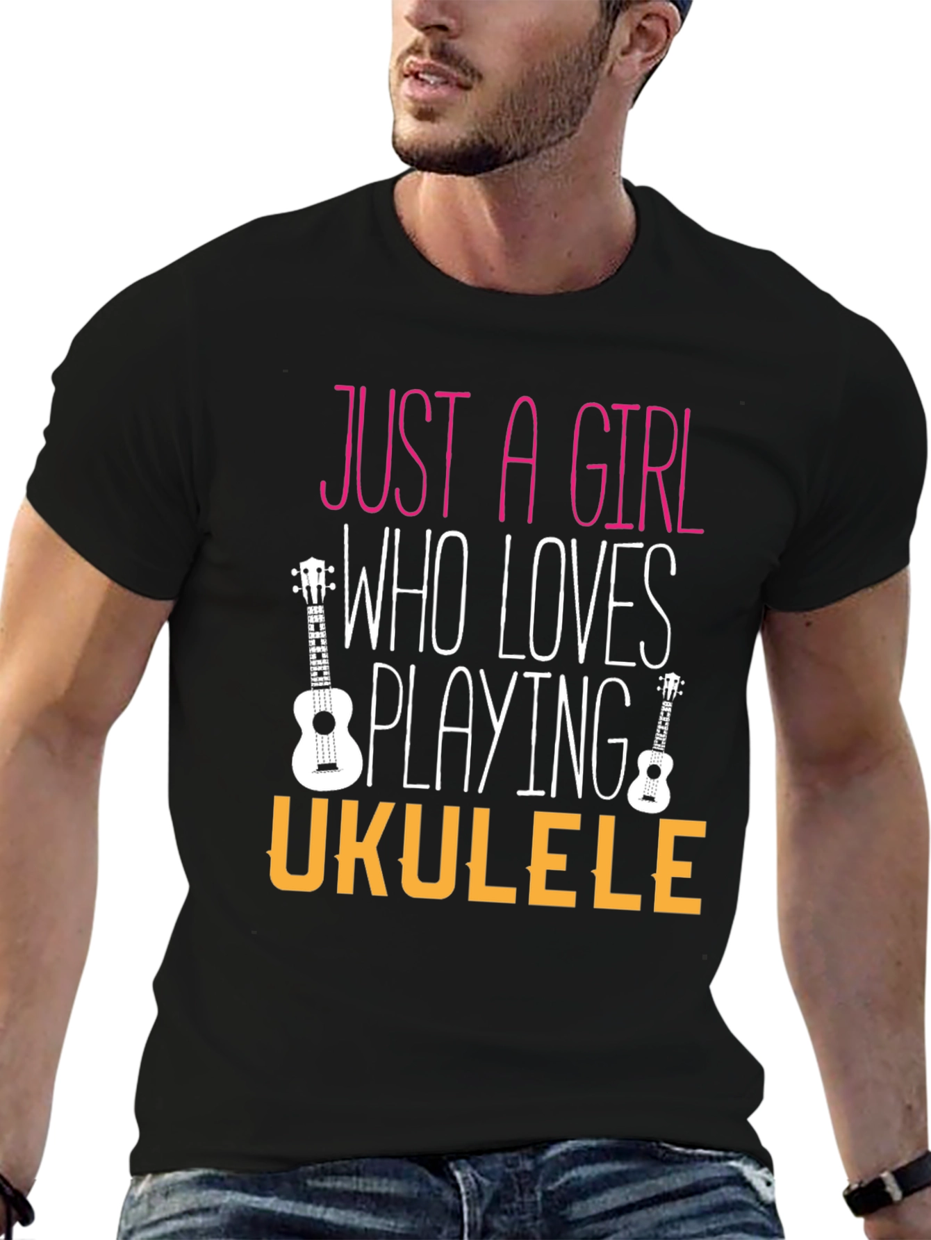 Just a Girl Who Loves Playing Ukulele T-Shirt