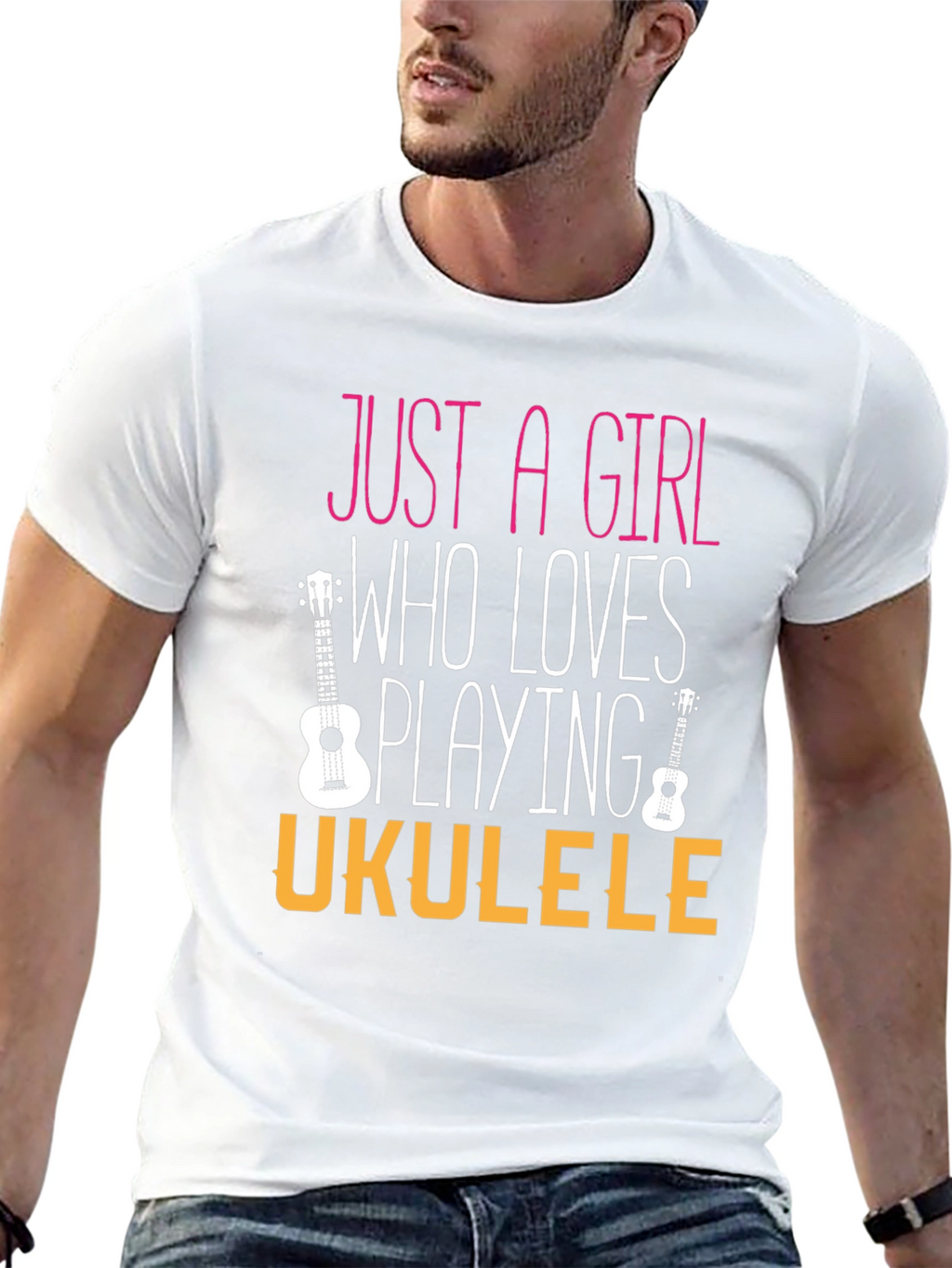 Just a Girl Who Loves Playing Ukulele T-Shirt