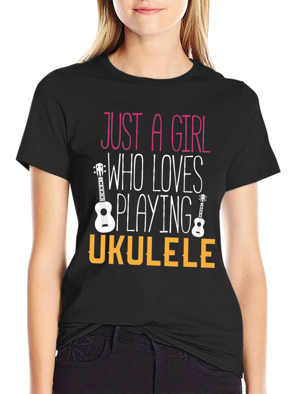 Just a Girl Who Loves Playing Ukulele T-Shirt