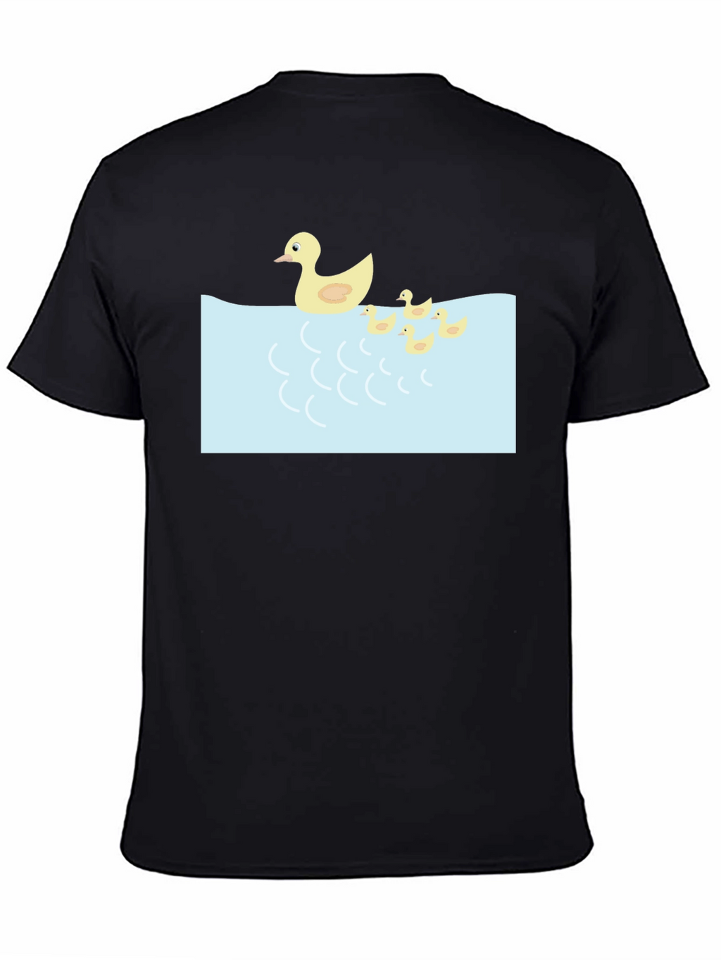 Duck Family Graphic Tee - Casual Black T-Shirt