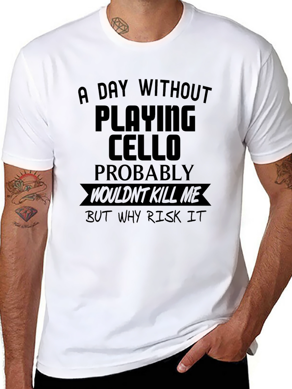 Cello Player T-Shirt: Risk it!