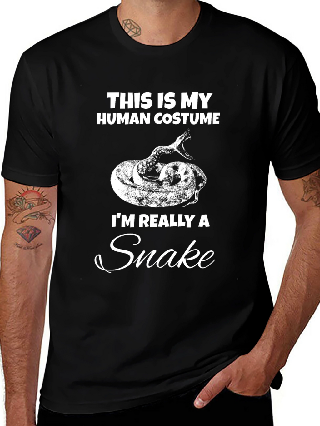 Human Costume Funny Snake T-Shirt