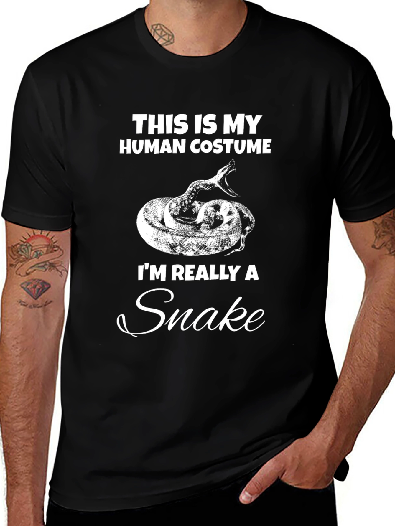 Human Costume Funny Snake T-Shirt