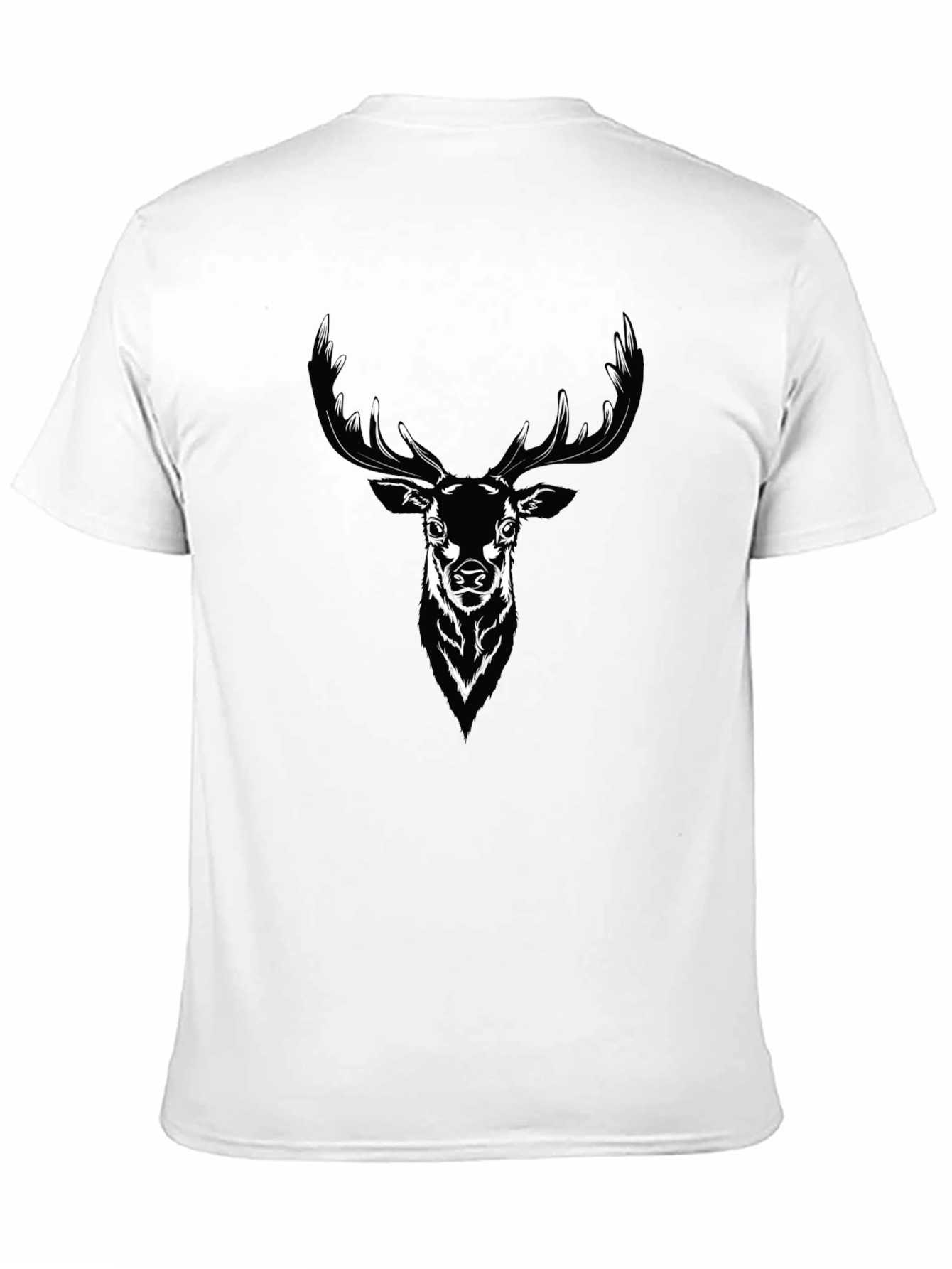 Black T-Shirt with Stag Graphic