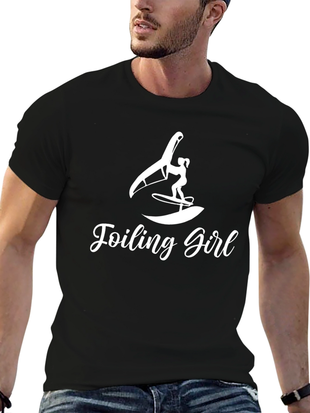 Foiling Girl Graphic Tee - Windsurfing T-Shirt