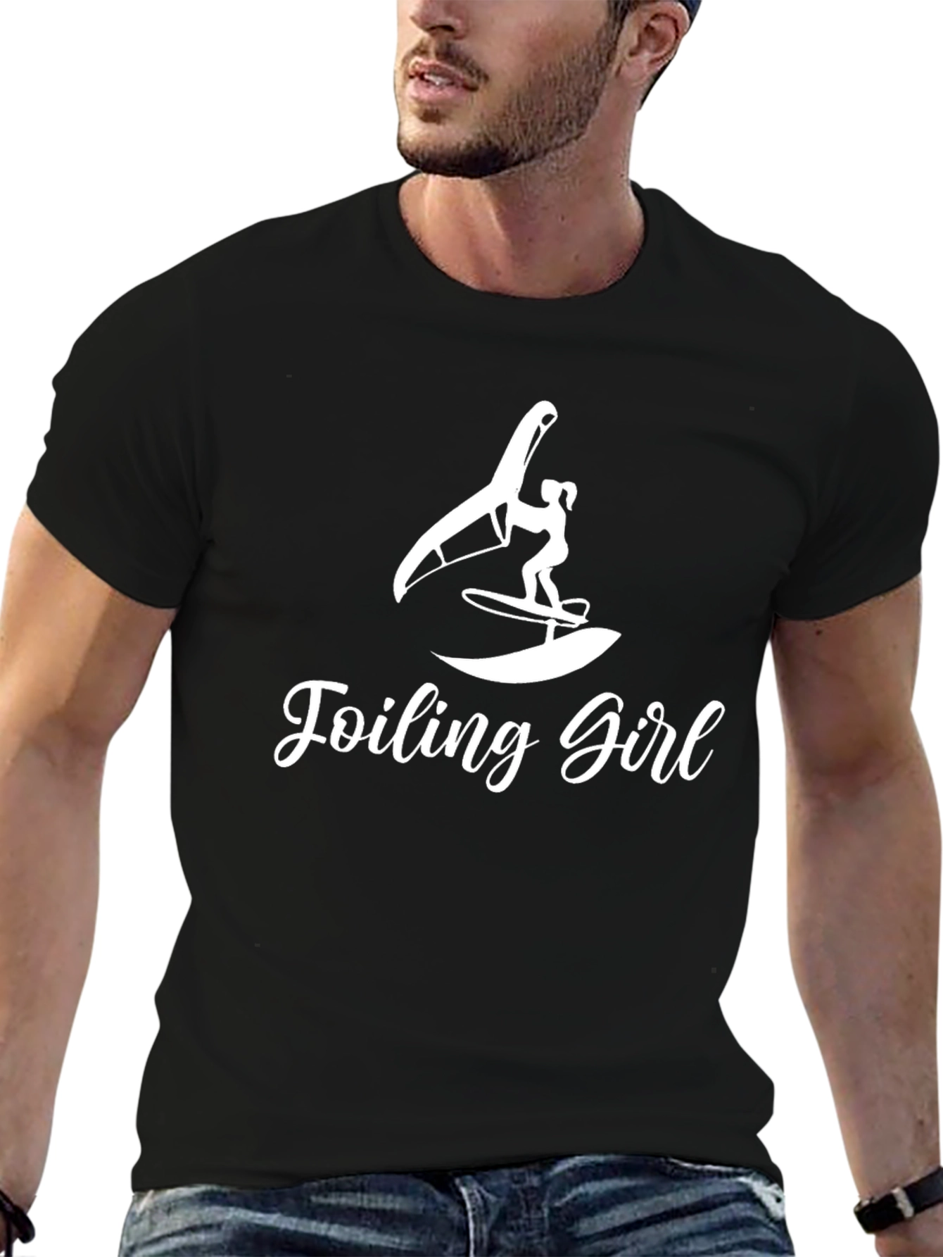 Foiling Girl Graphic Tee - Windsurfing T-Shirt