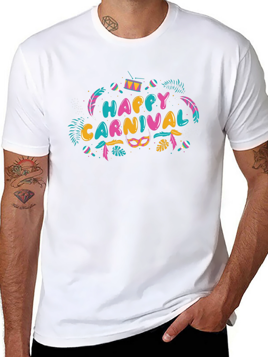 Happy Carnival Graphic T-Shirt